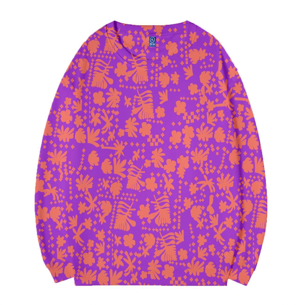 Unisex Pullover Hawaii Sweatshirt Rose Red