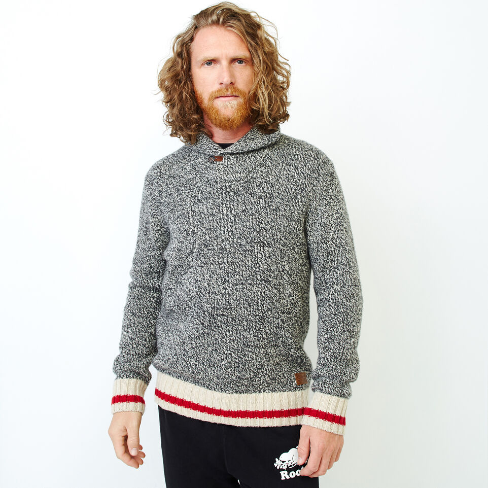 Roots Cabin Shawl Pullover Sweater