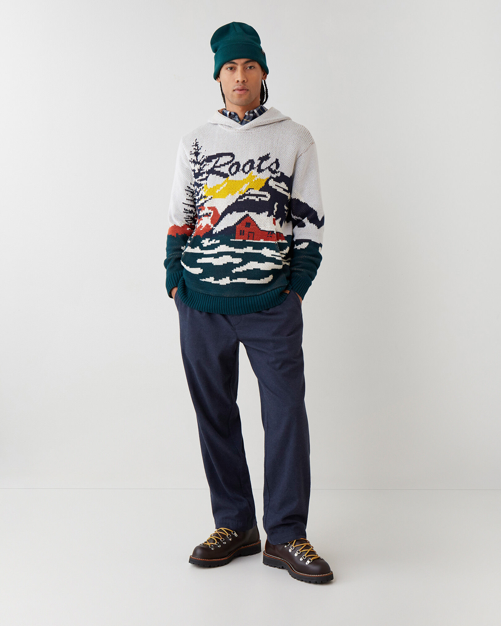 Landscape Intarsia Hoodie