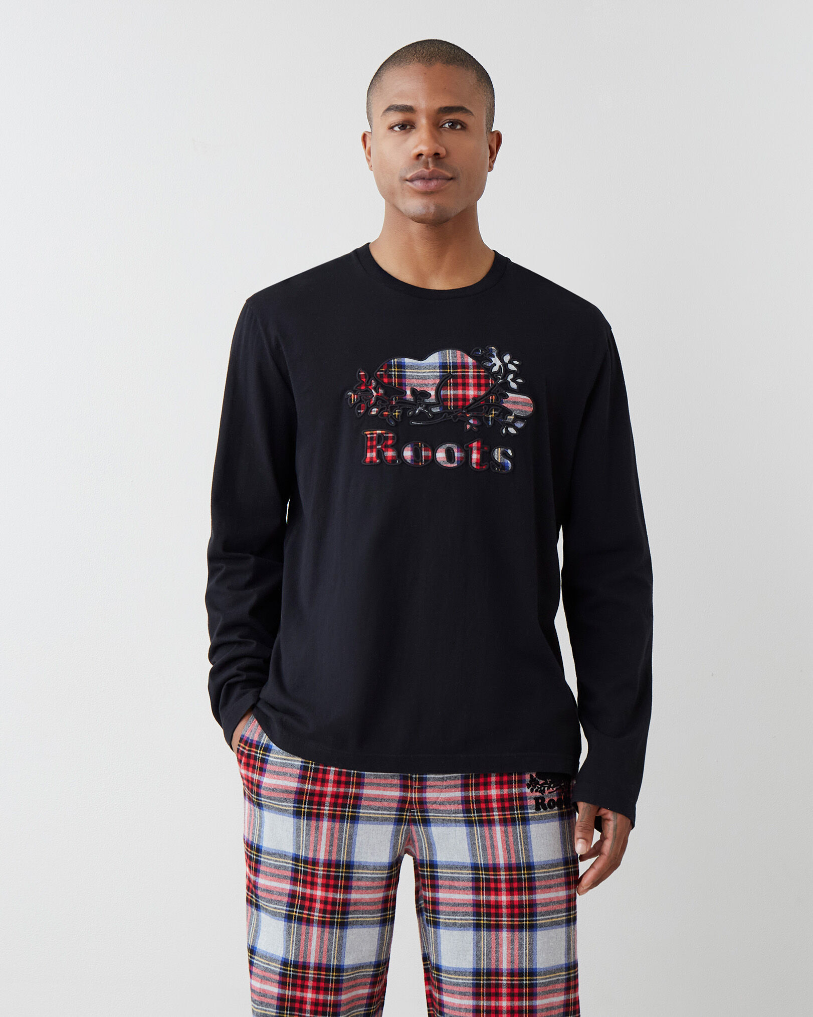Mens Cooper Plaid Long Sleeve T-Shirt