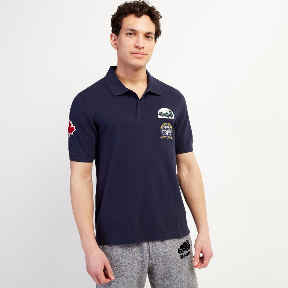 Roots Camp Patch Pique Polo