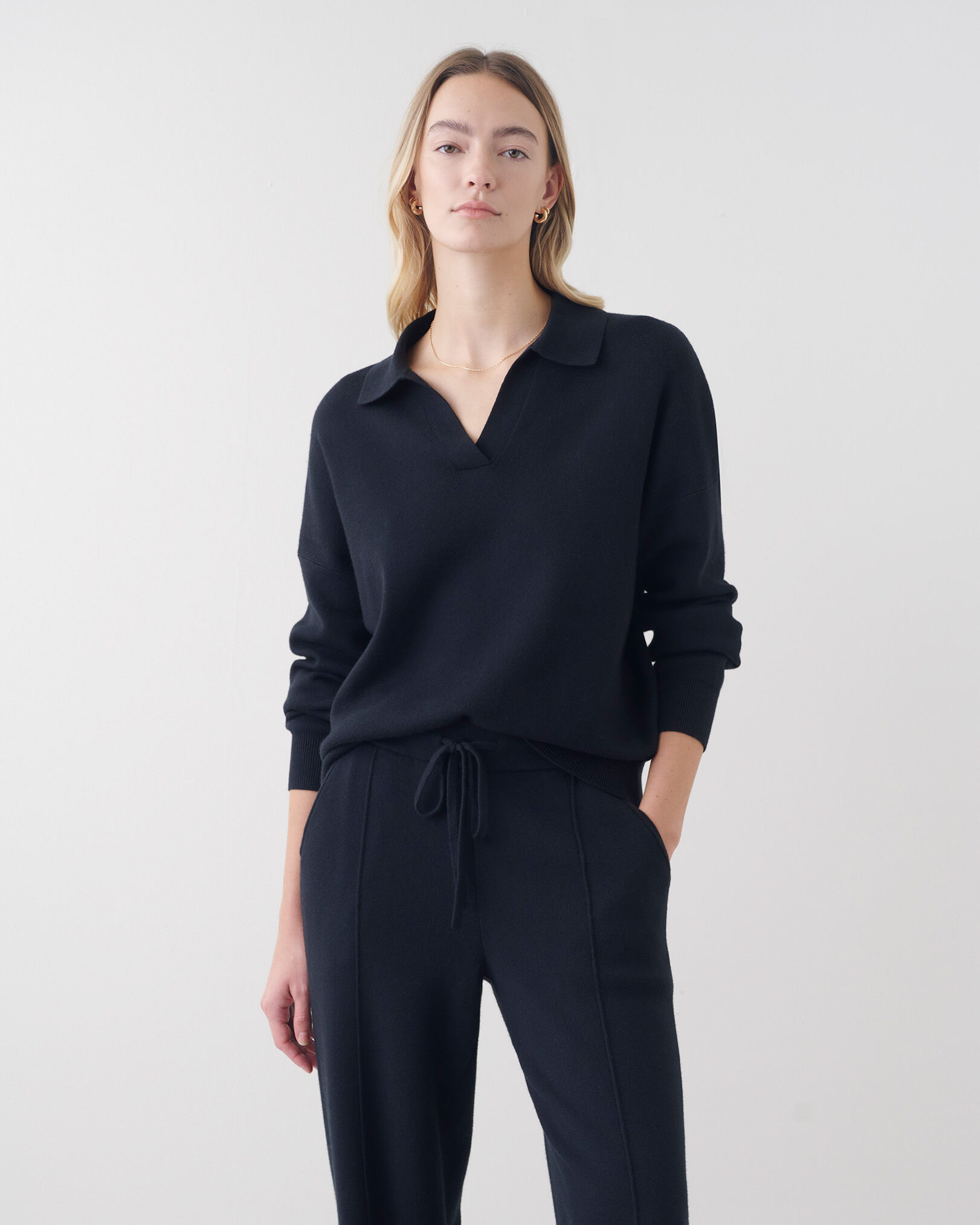 Luxe Lounge Polo Sweater