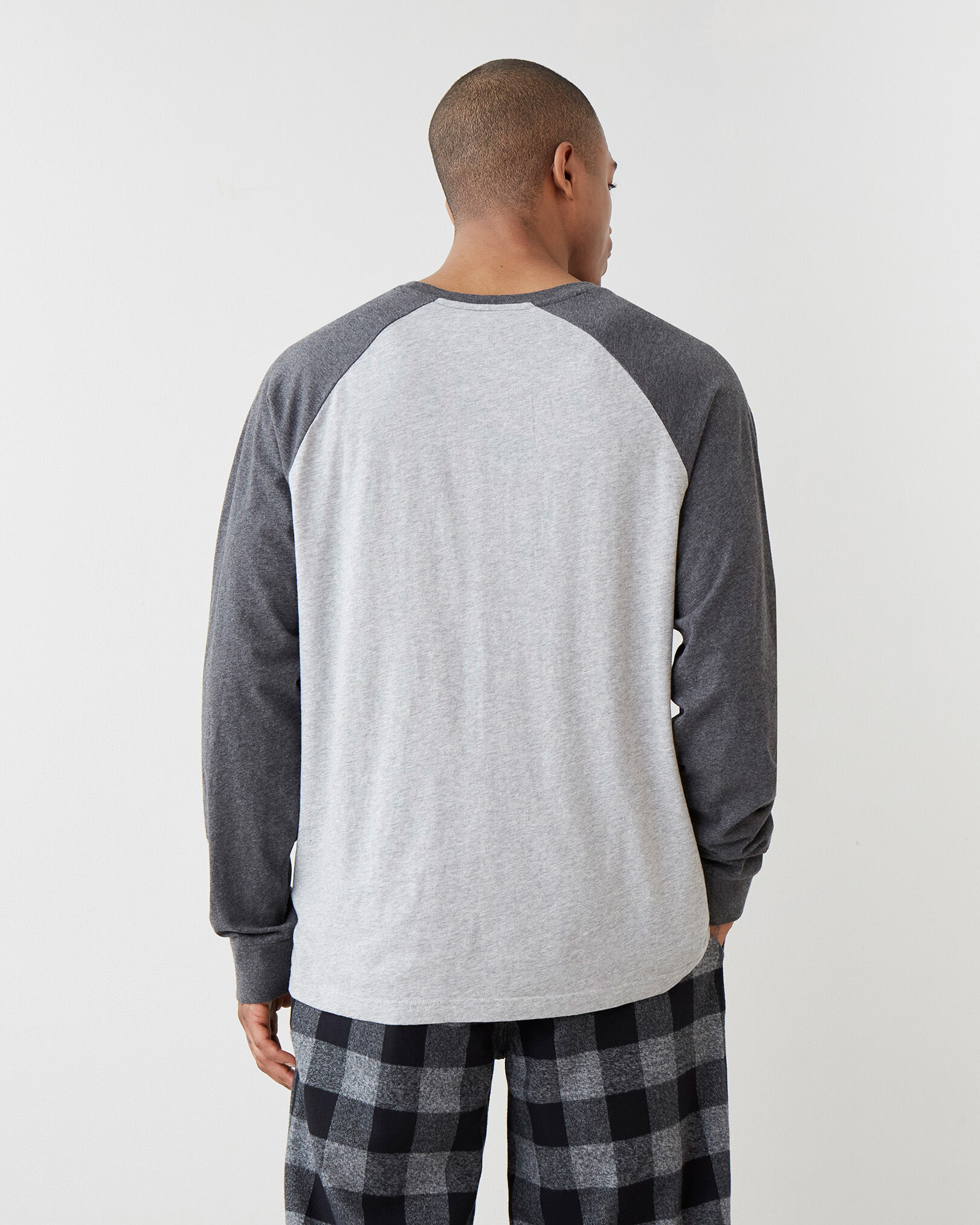 Mens Park Plaid Long Sleeve T-Shirt