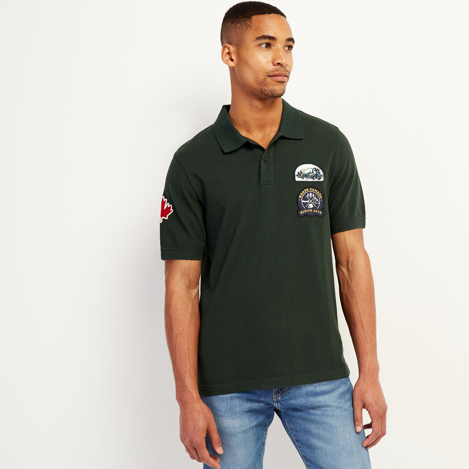 Roots Camp Patch Pique Polo