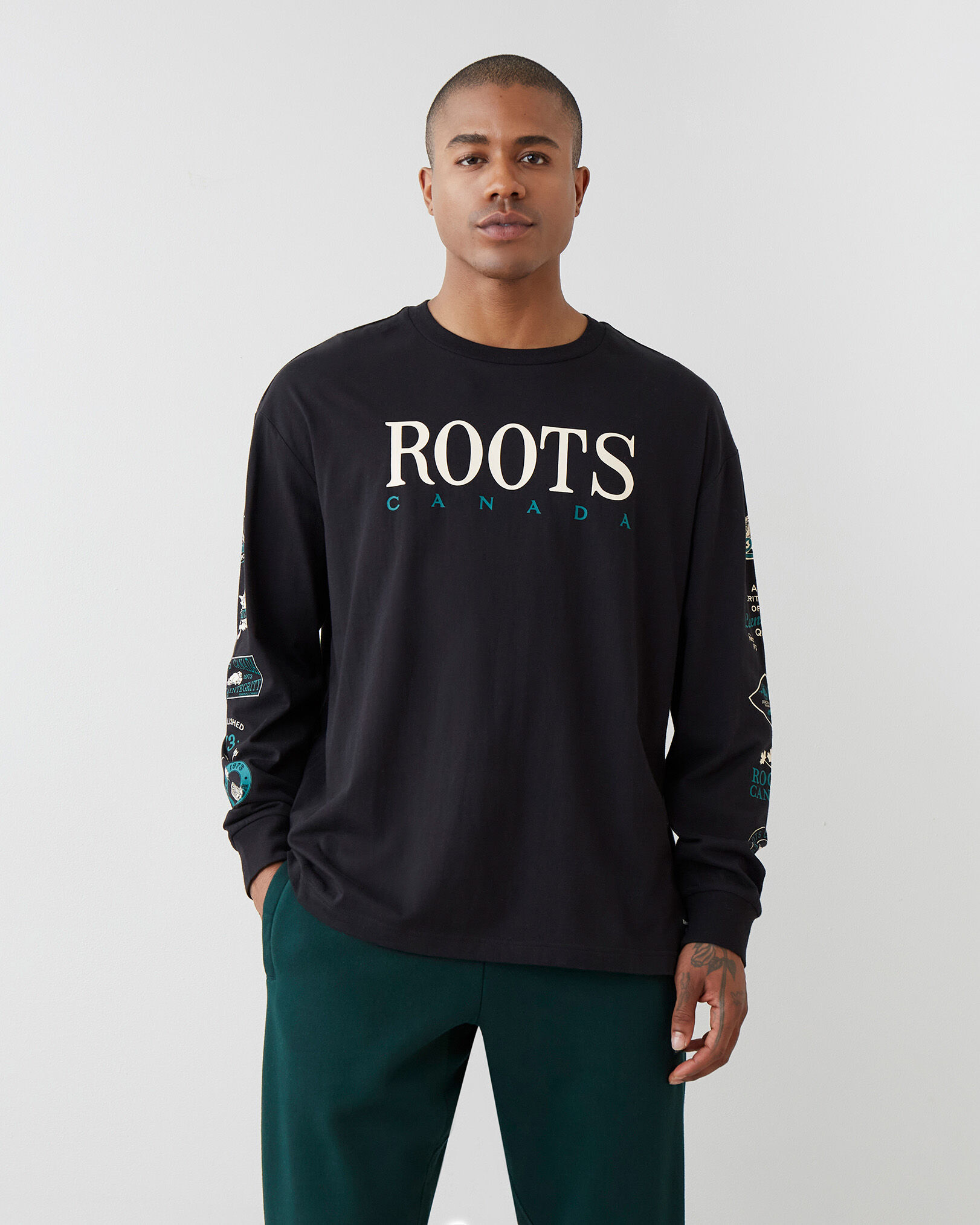 Mens Logo History Long Sleeve T-Shirt