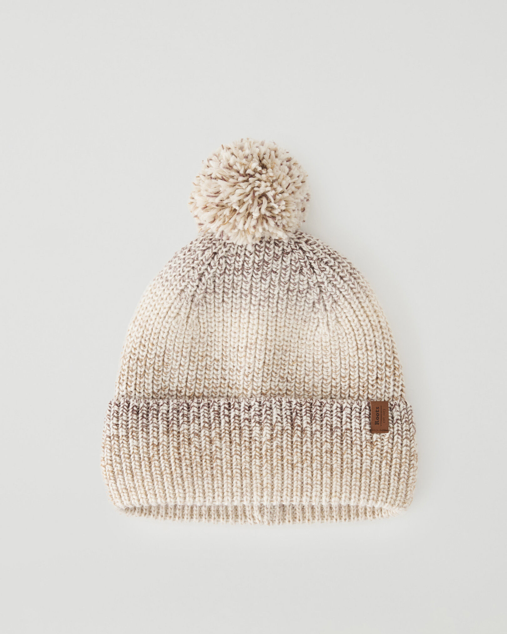 Snowy Fox Ombre Pom Toque