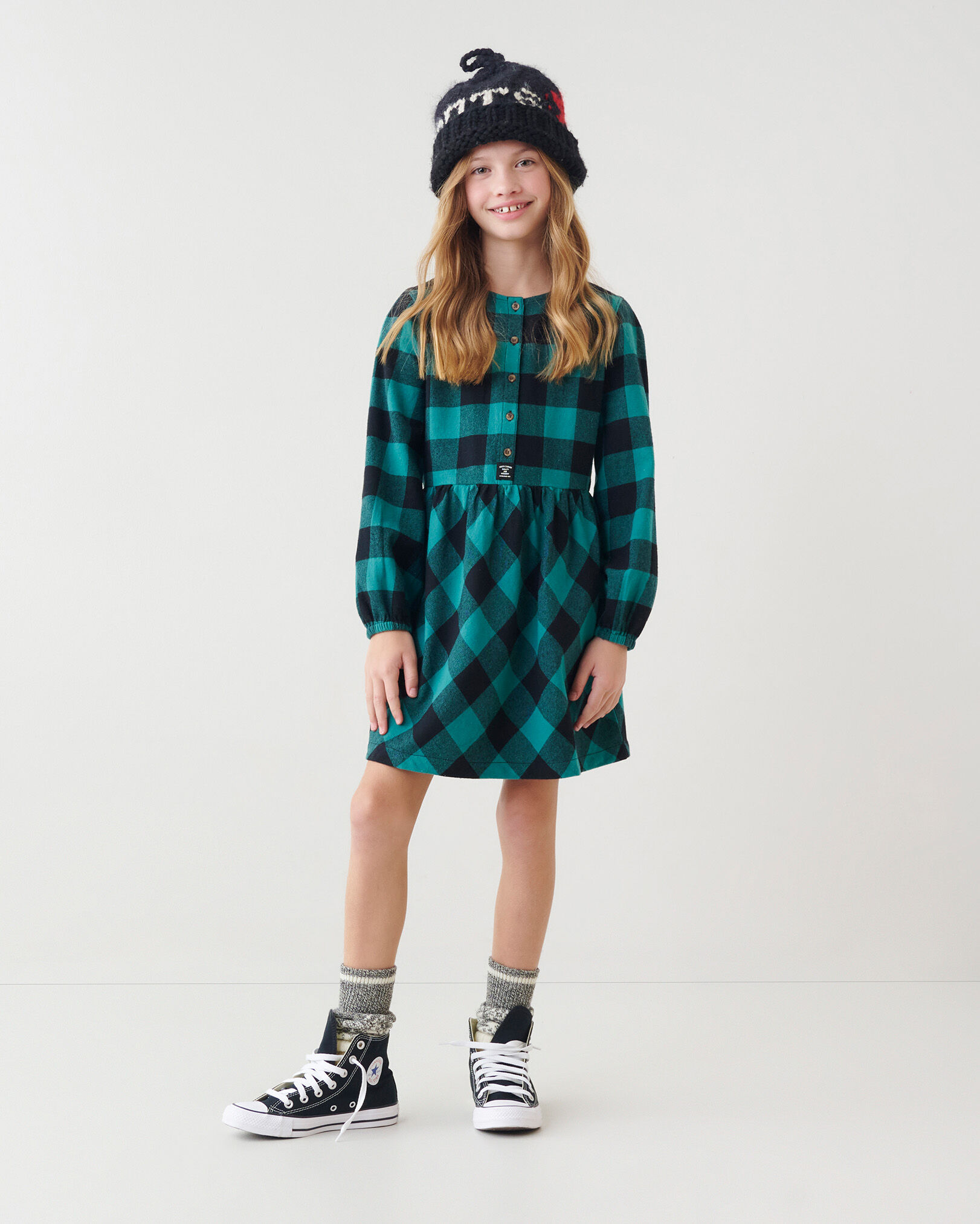 Girls Park Plaid Dress