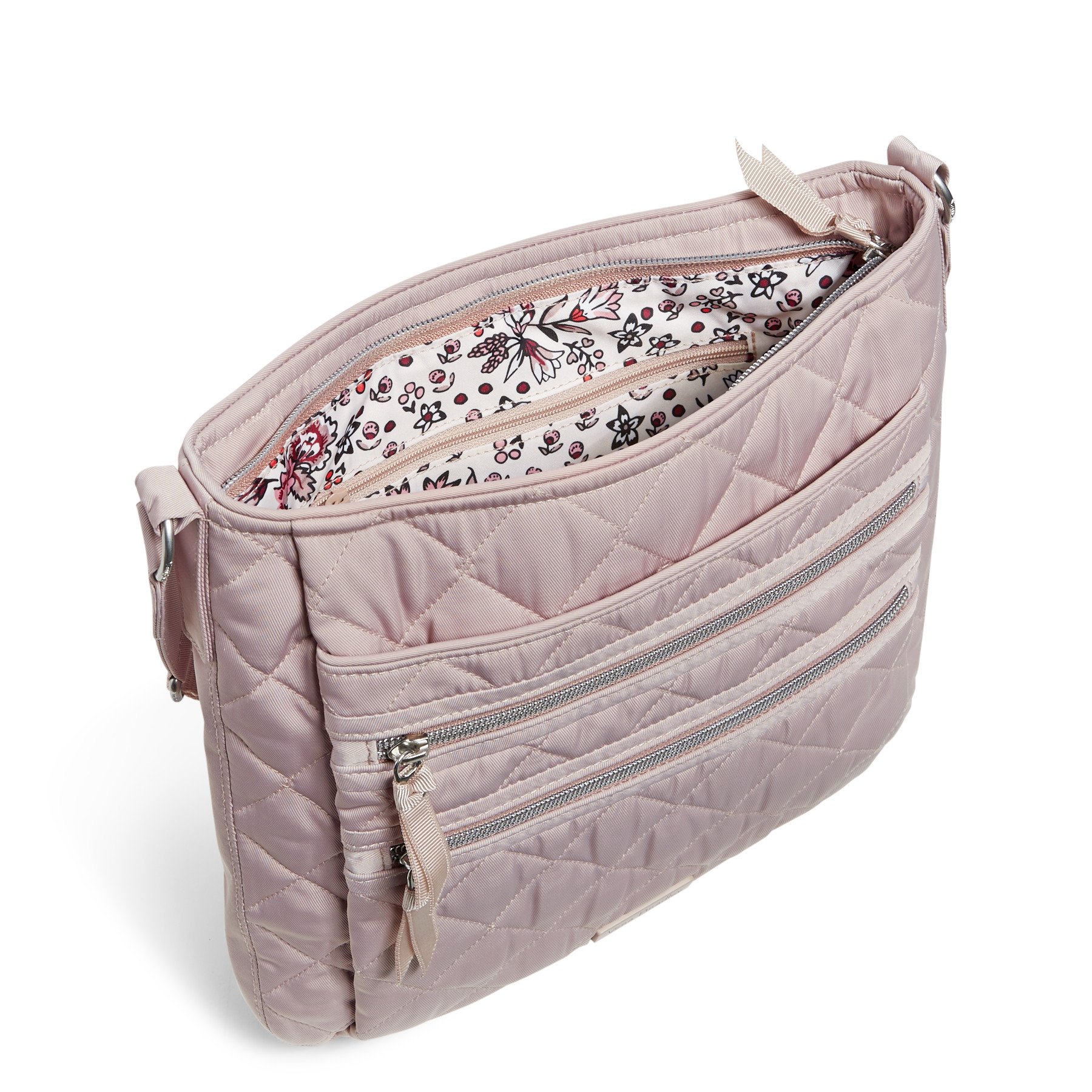 Triple Zip Hipster Crossbody Bag