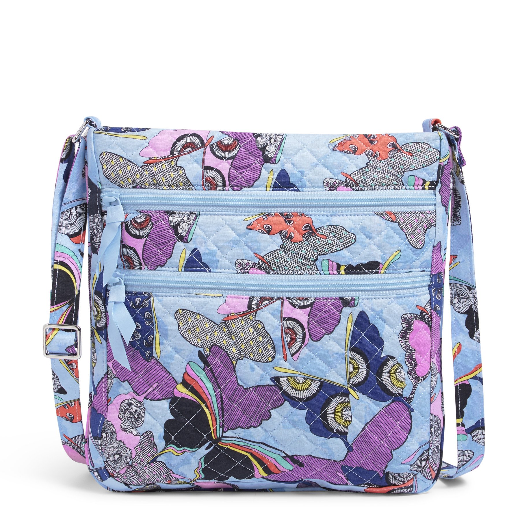 Triple Zip Hipster Crossbody Bag