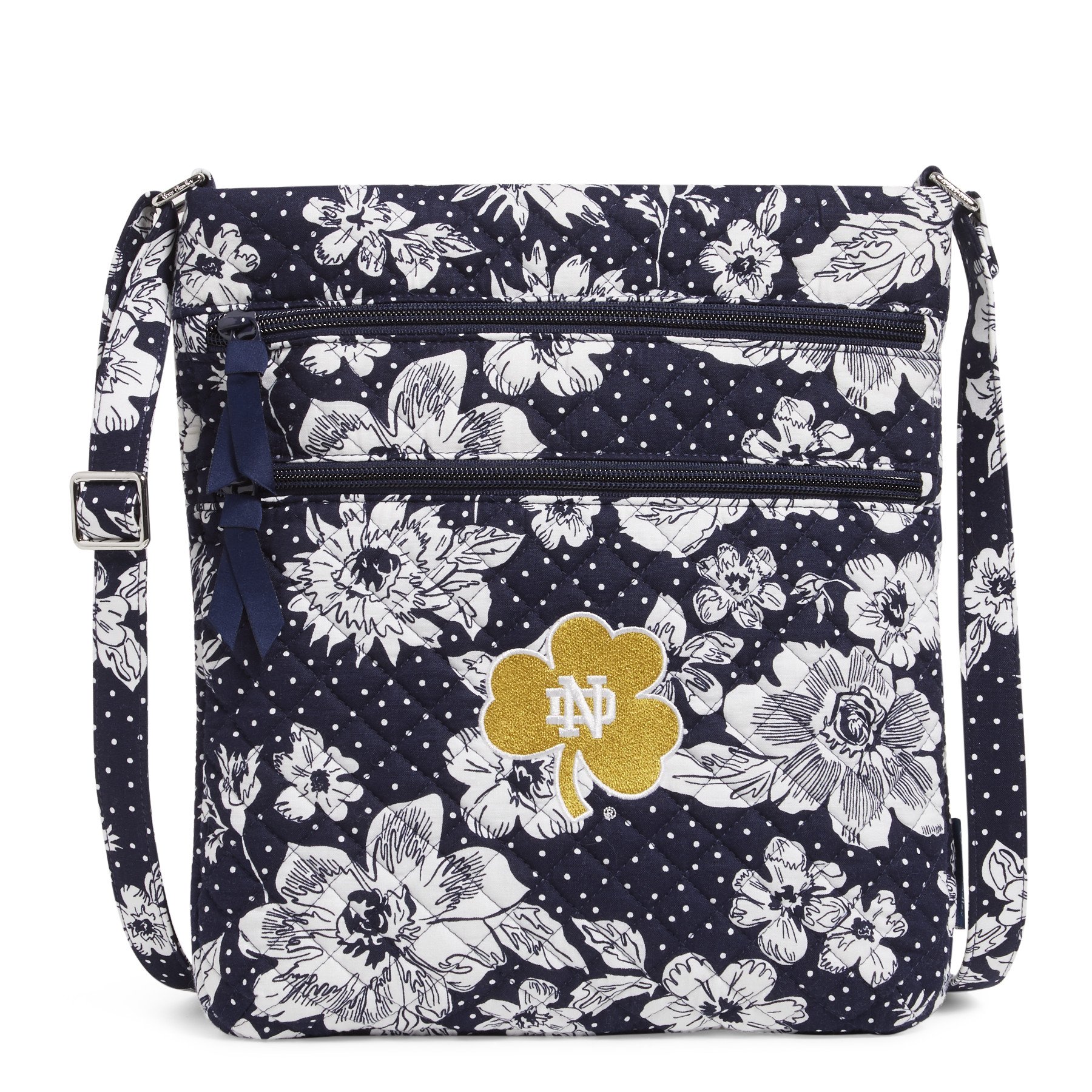 Collegiate Triple Zip Hipster Crossbody Bag