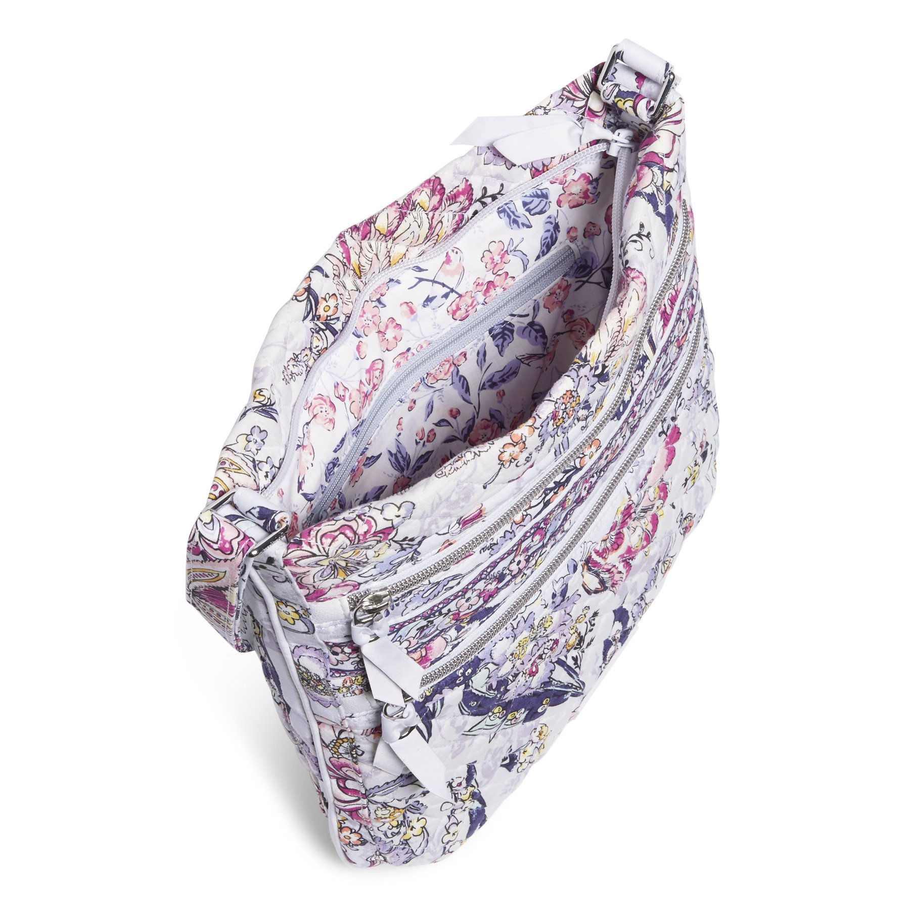 Triple Zip Hipster Crossbody Bag