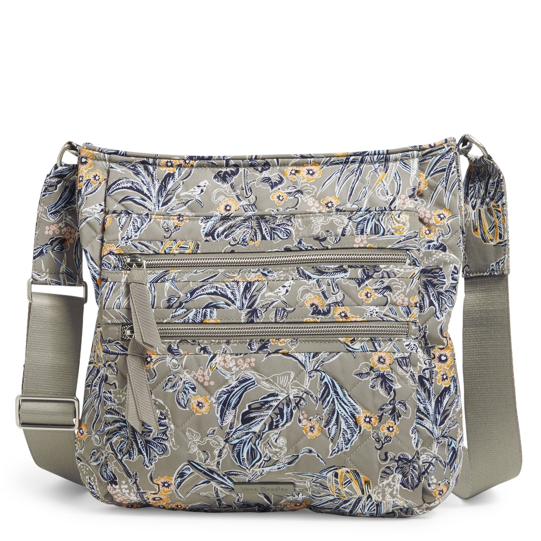 Triple Zip Hipster Crossbody Bag