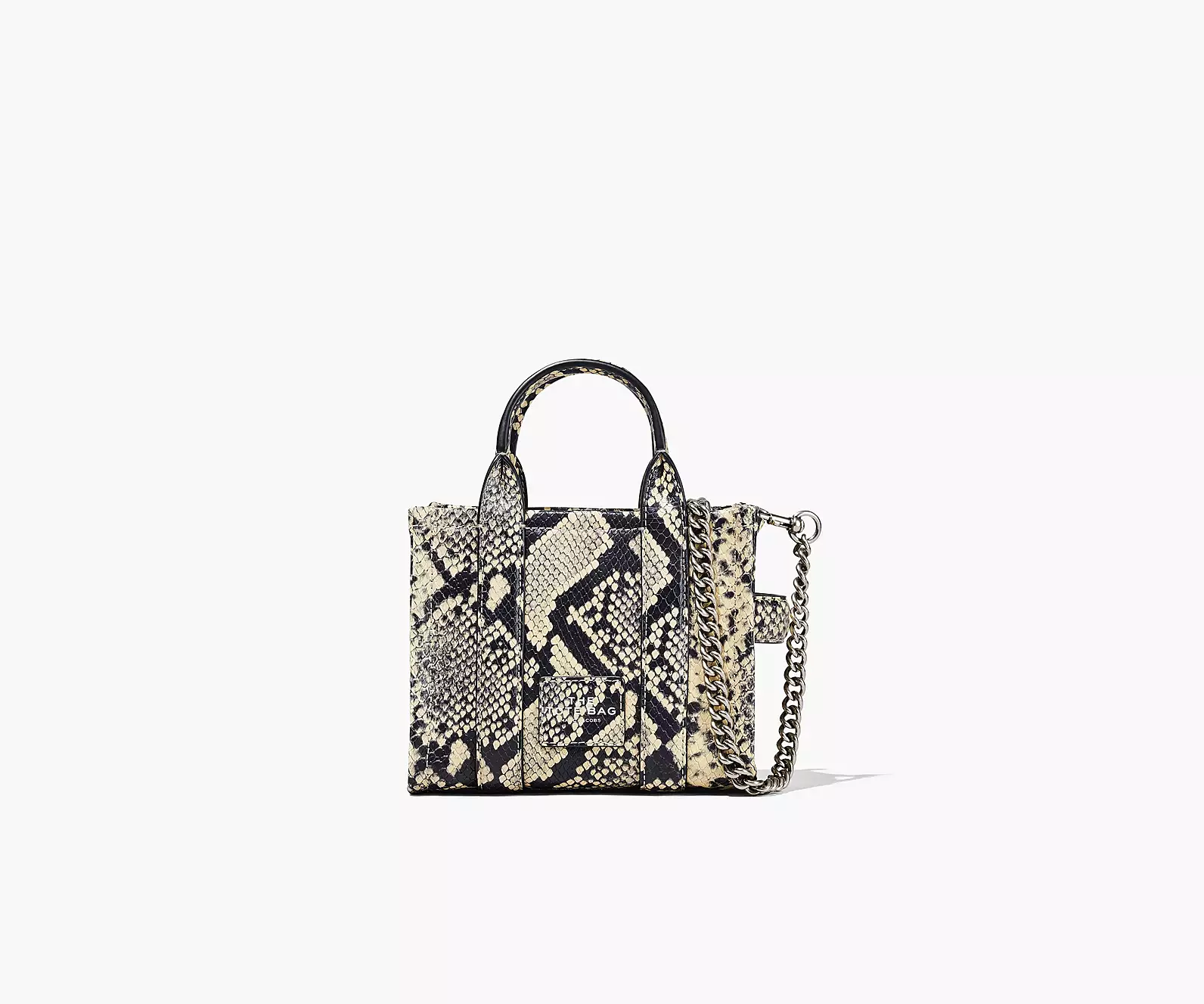 THE SNAKE-EMBOSSED MICRO TOTE BAG