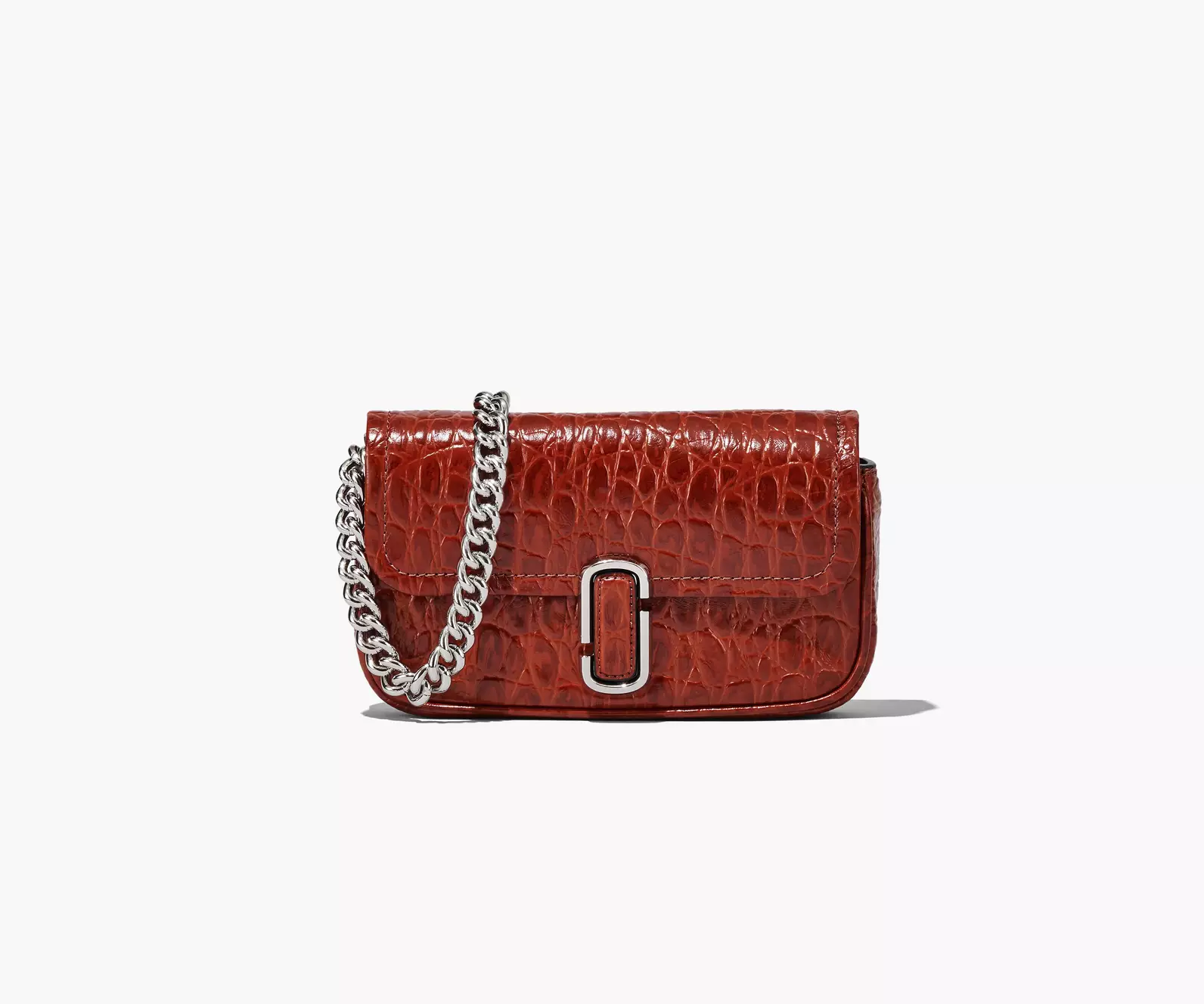 THE CROC-EMBOSSED J MARC MINI SHOULDER BAG
