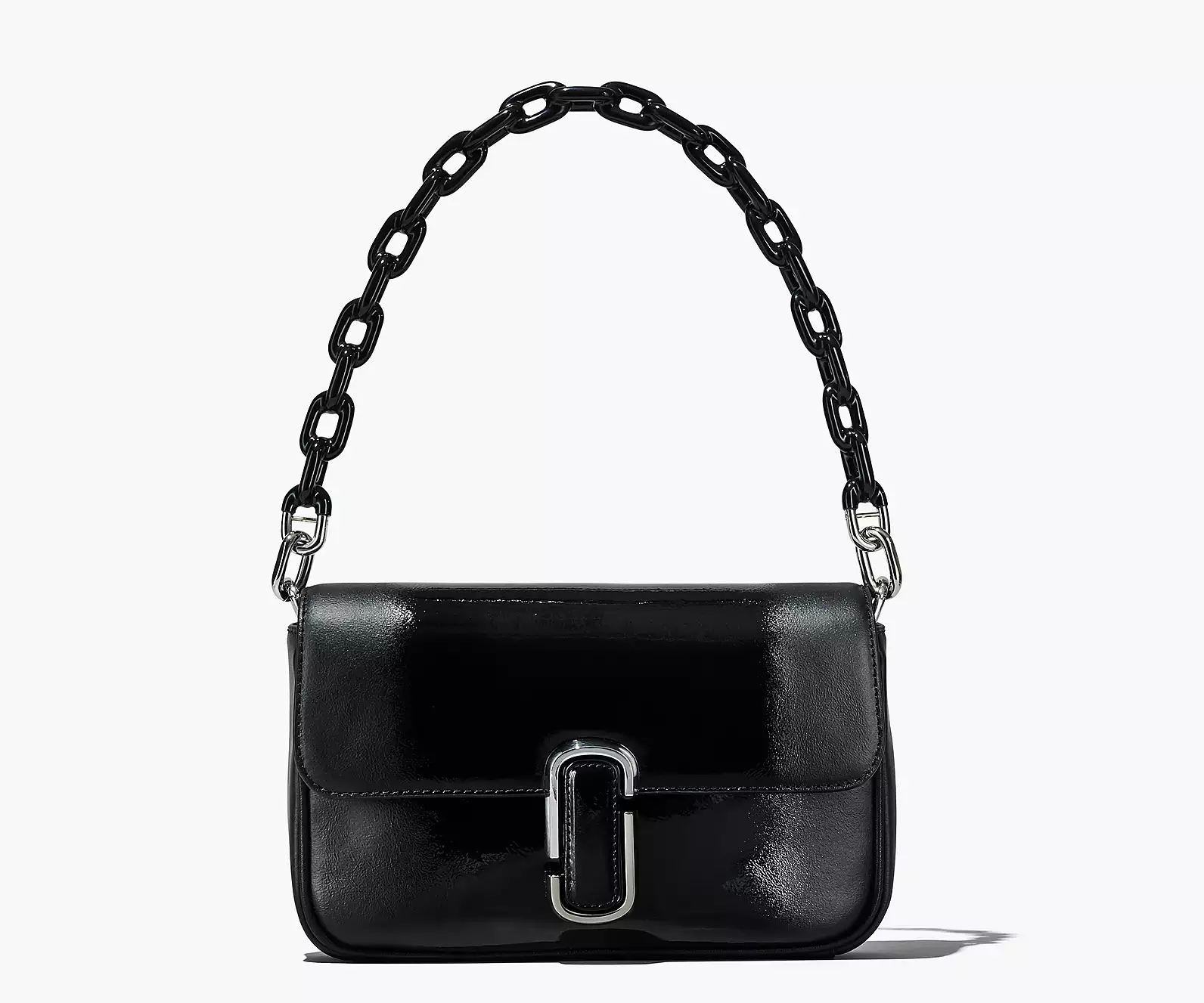 THE SHADOW PATENT LEATHER J MARC SHOULDER BAG