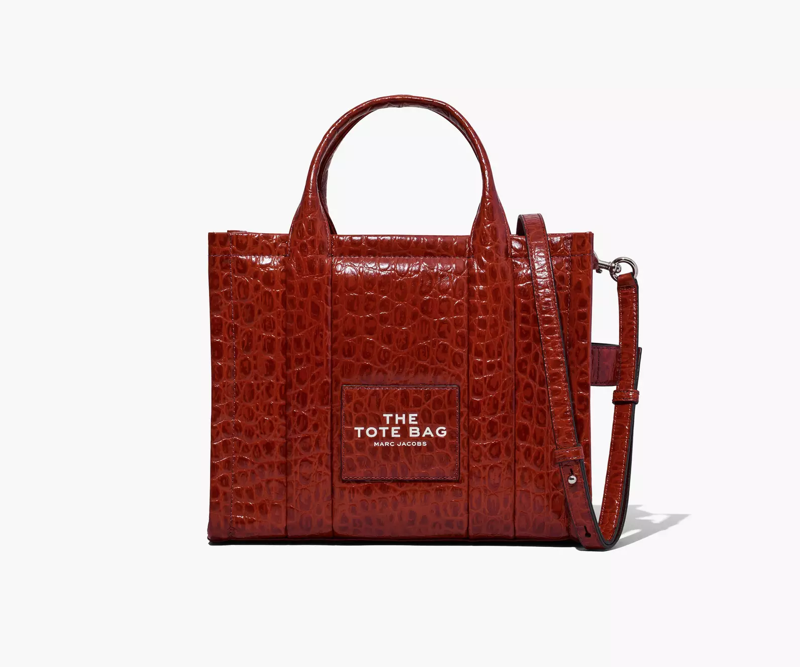 THE CROC-EMBOSSED MEDIUM TOTE BAG