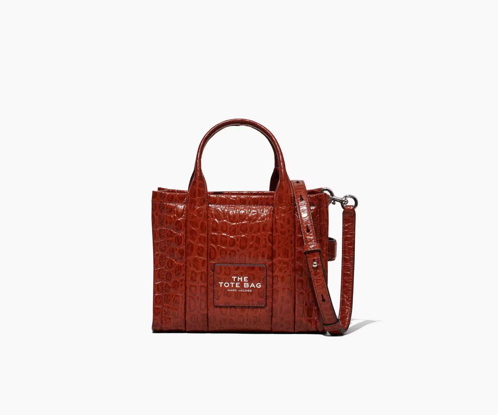 THE CROC-EMBOSSED MINI TOTE BAG