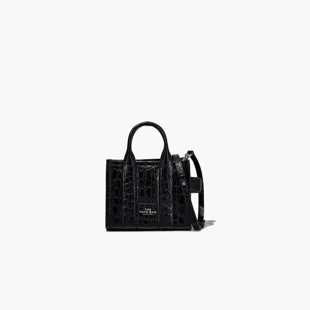 The Croc-Embossed Micro Tote Bag