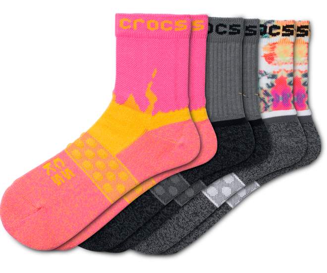 Crocs Socks Adult Quarter 3 Pack