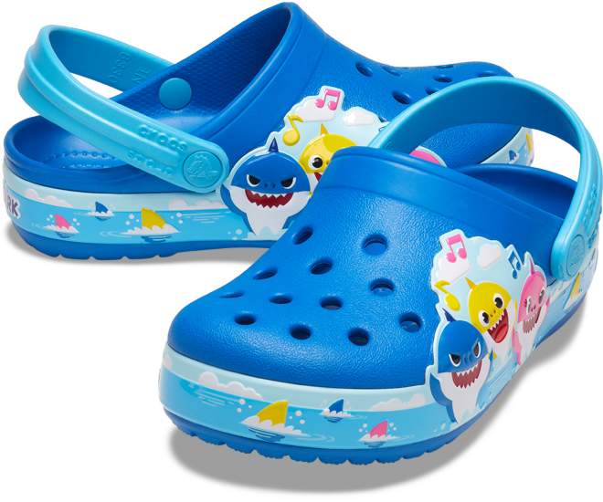 Kids' Crocs Fun Lab Baby Shark Band Clog