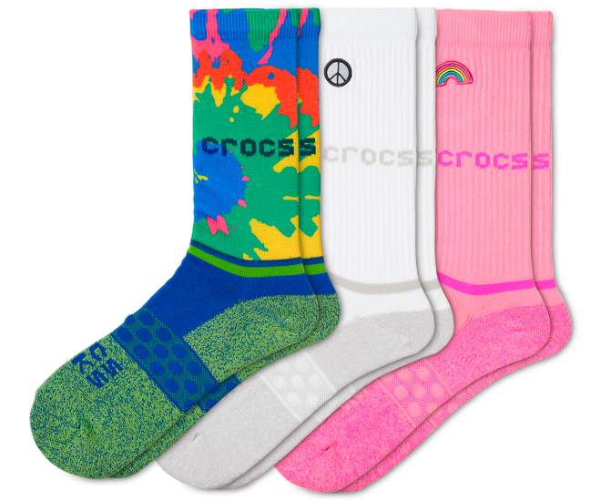 Crocs Socks Adult Crew Graphic 3-Pack