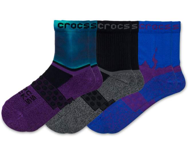 Crocs Socks Adult Quarter Out of this World 3 Pack