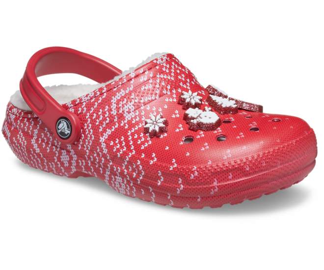 Classic Lined Holiday Charm Clog