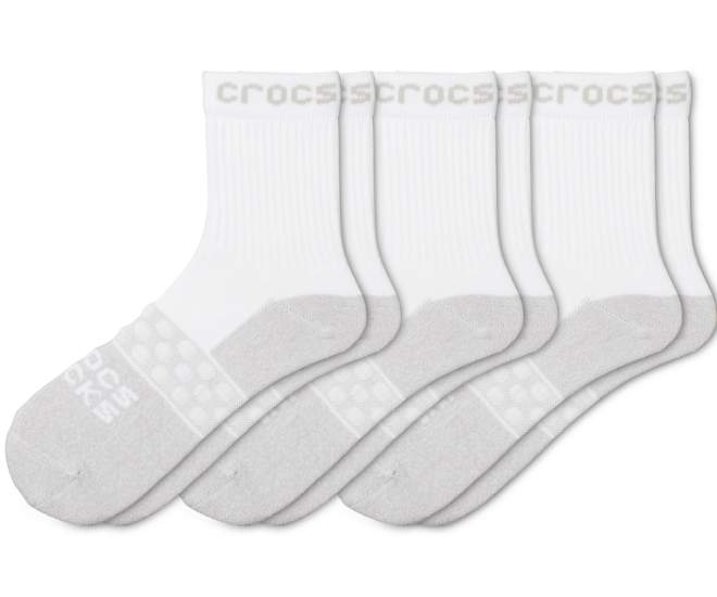 Crocs Socks Adult Quarter Solid 3-Pack
