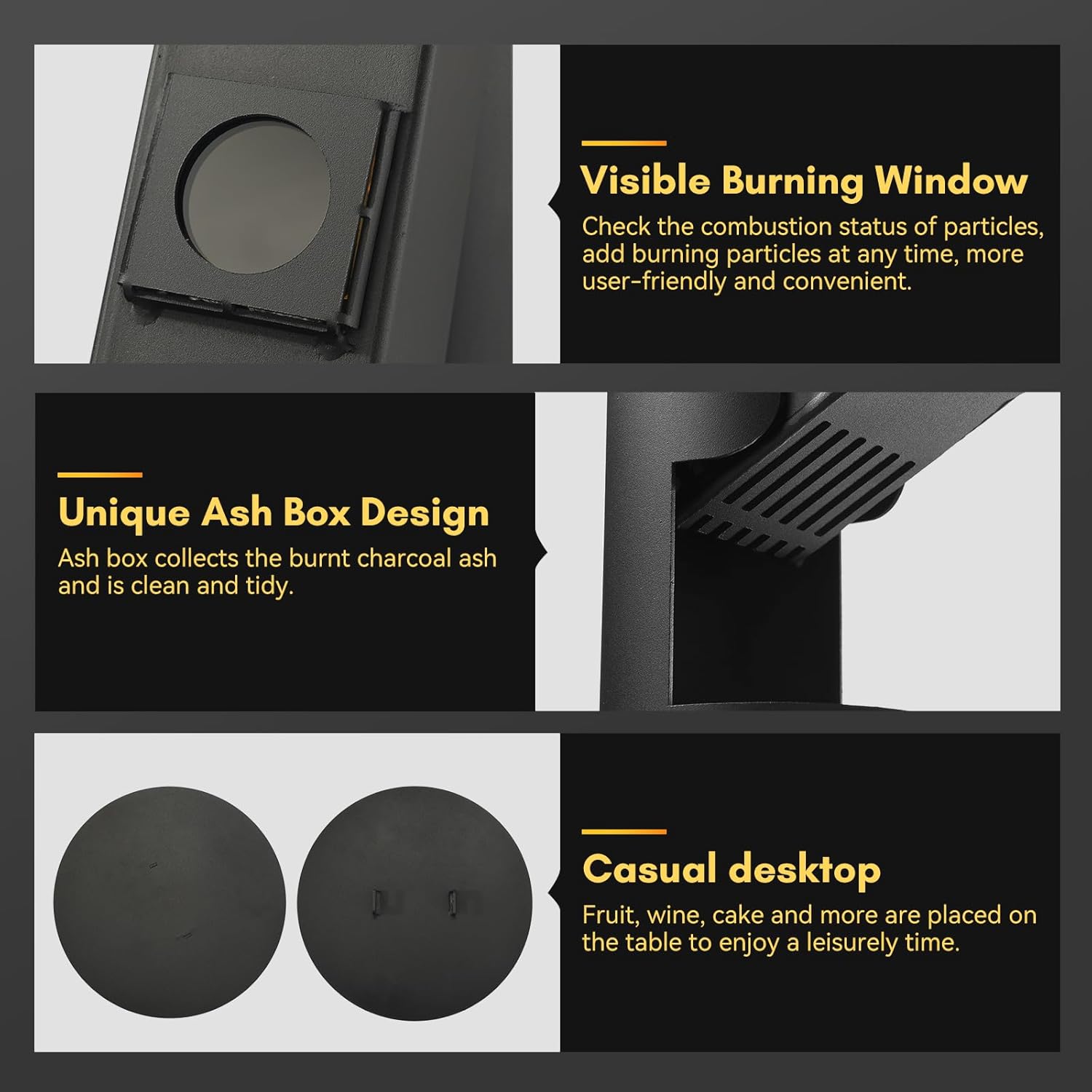 Rayzi 58 Inch Pellet Stove, Patio Heater Wood Pellet Heater, Pellet Fire Pit for Outdoor - Smokeless Wood Pellet Burning Flame, Outside Backyard Bonfire, Fireplace for Camping Patio Garden Picnic