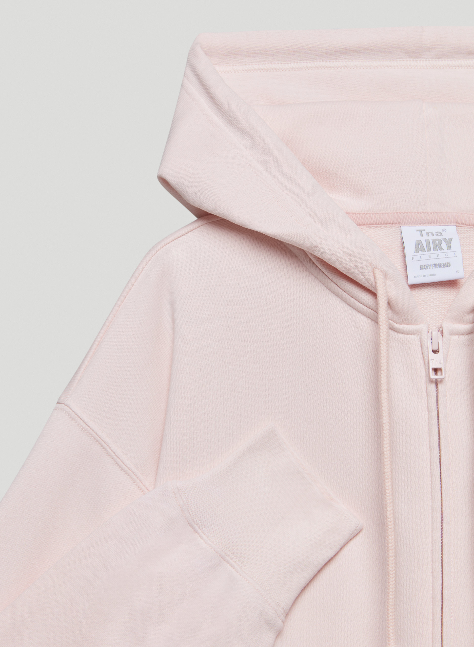 Airy Fleece Boyfriend Zip-Up Hoodie