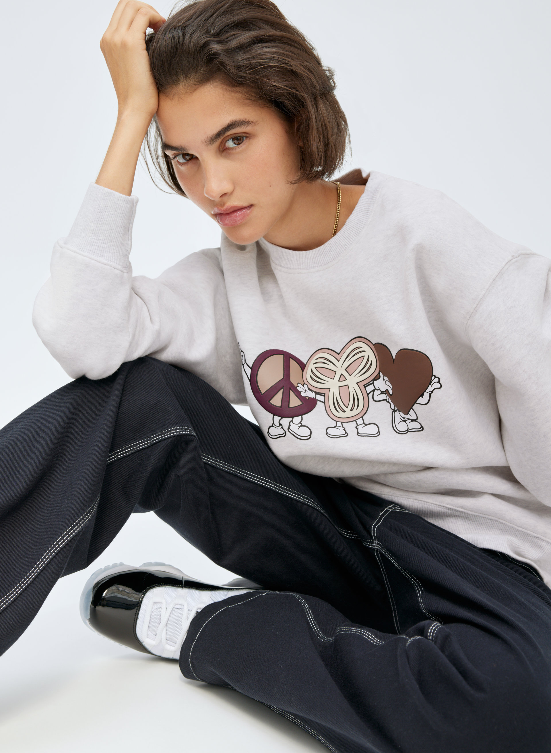 New Cozy Fleece Boyfriend Crew Sweatshirt