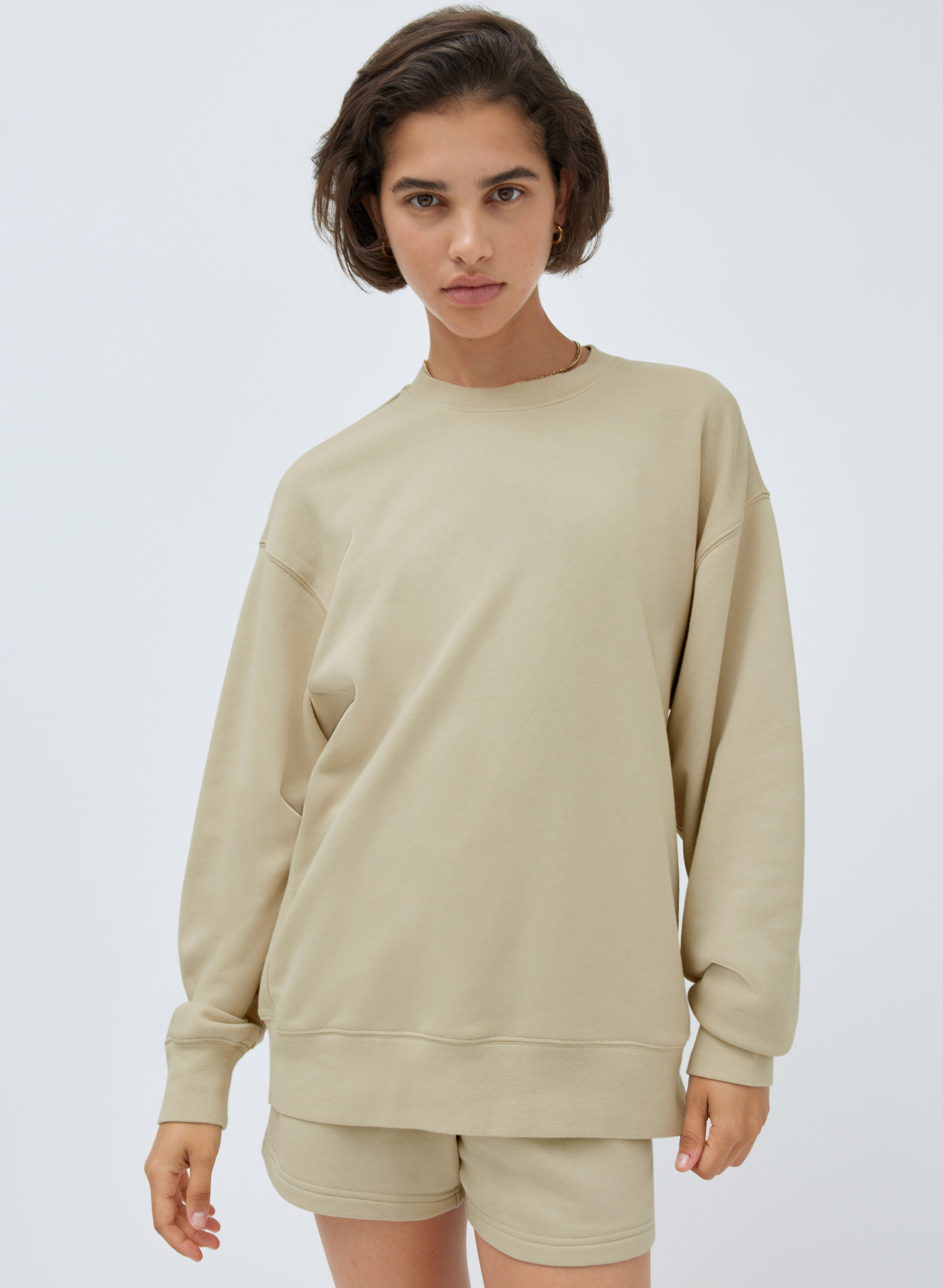 Airy Fleece Boyfriend Crew Sweatshirt