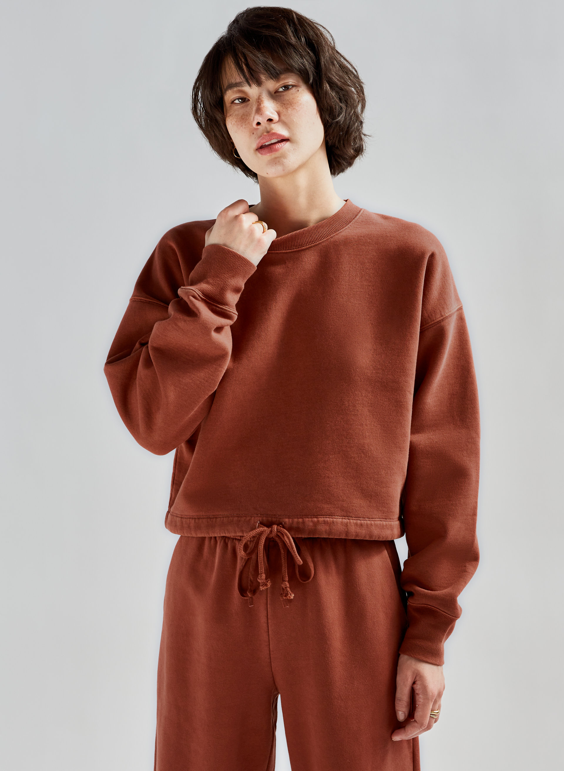 Free Fleece Cropped Sweatshirt
