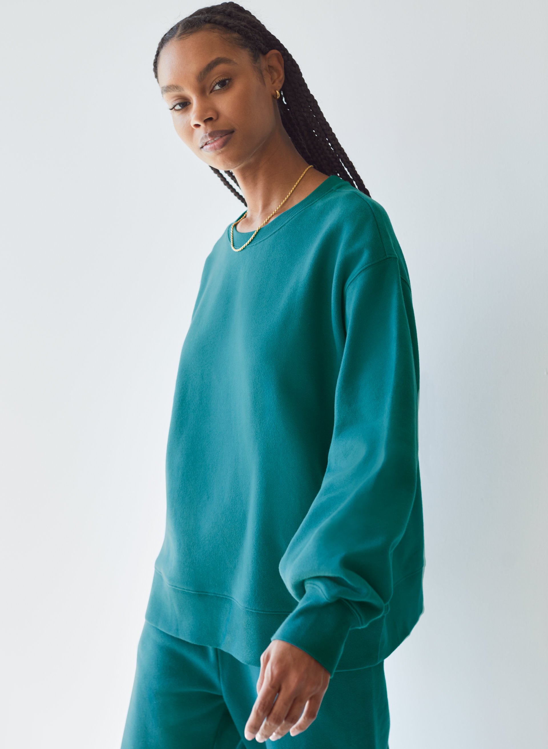 Cozy Fleece Boyfriend Crew Sweatshirt