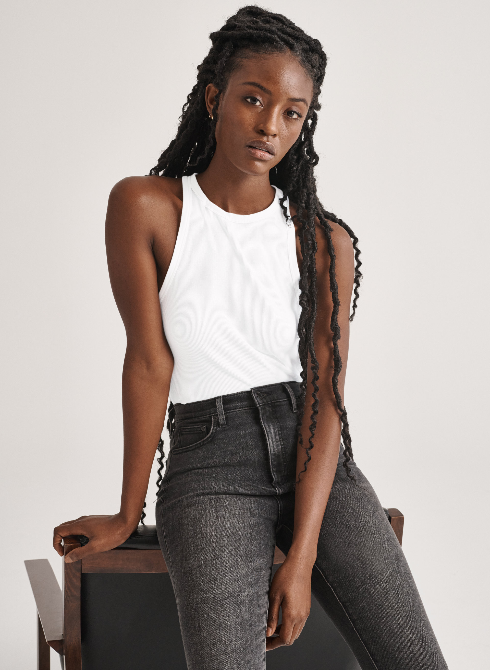 The Lola High Neck Ribbed Tank