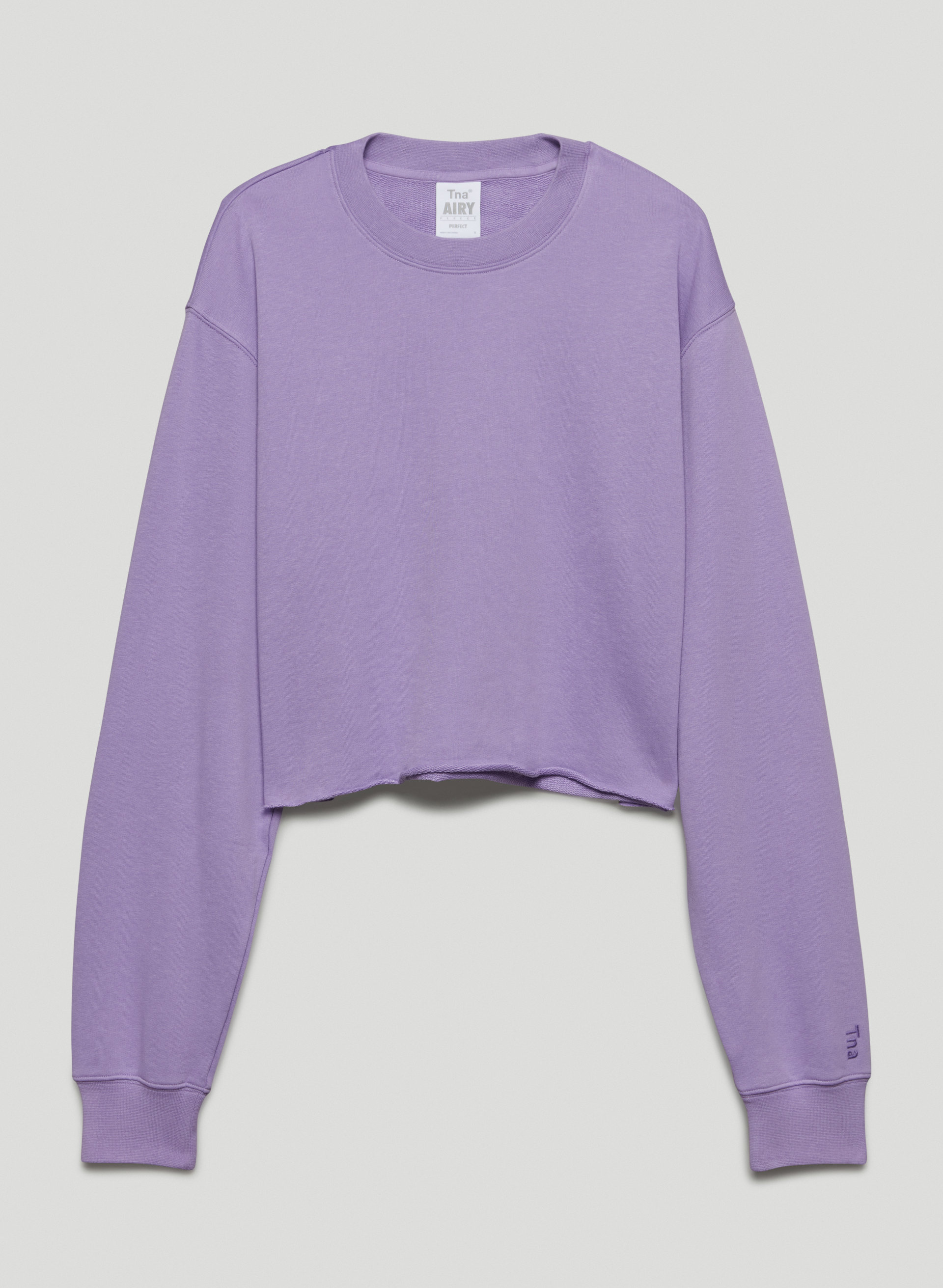Airy Fleece Boyfriend Cropped Sweatshirt