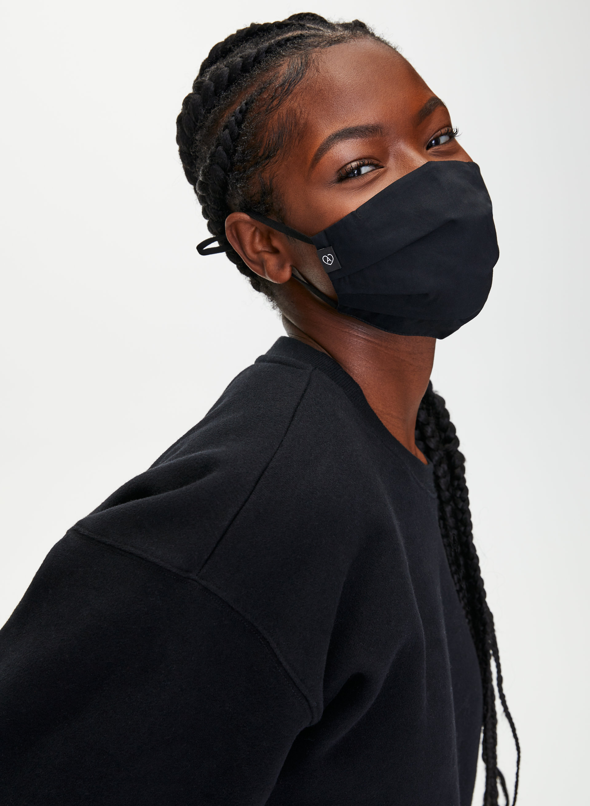 Pleated Cotton Face Mask - Petite