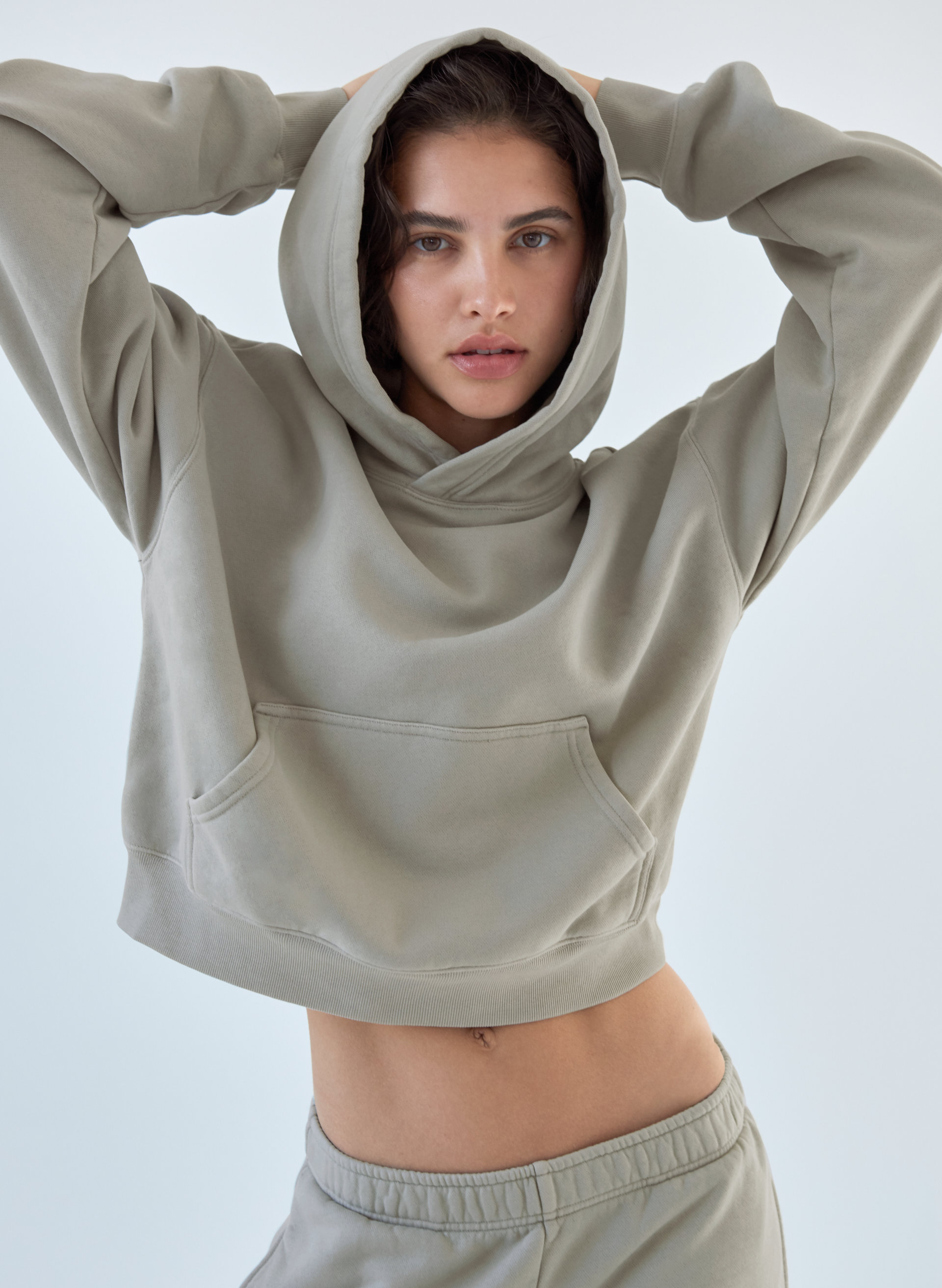 Cozy Fleece Boyfriend Shrunken Hoodie