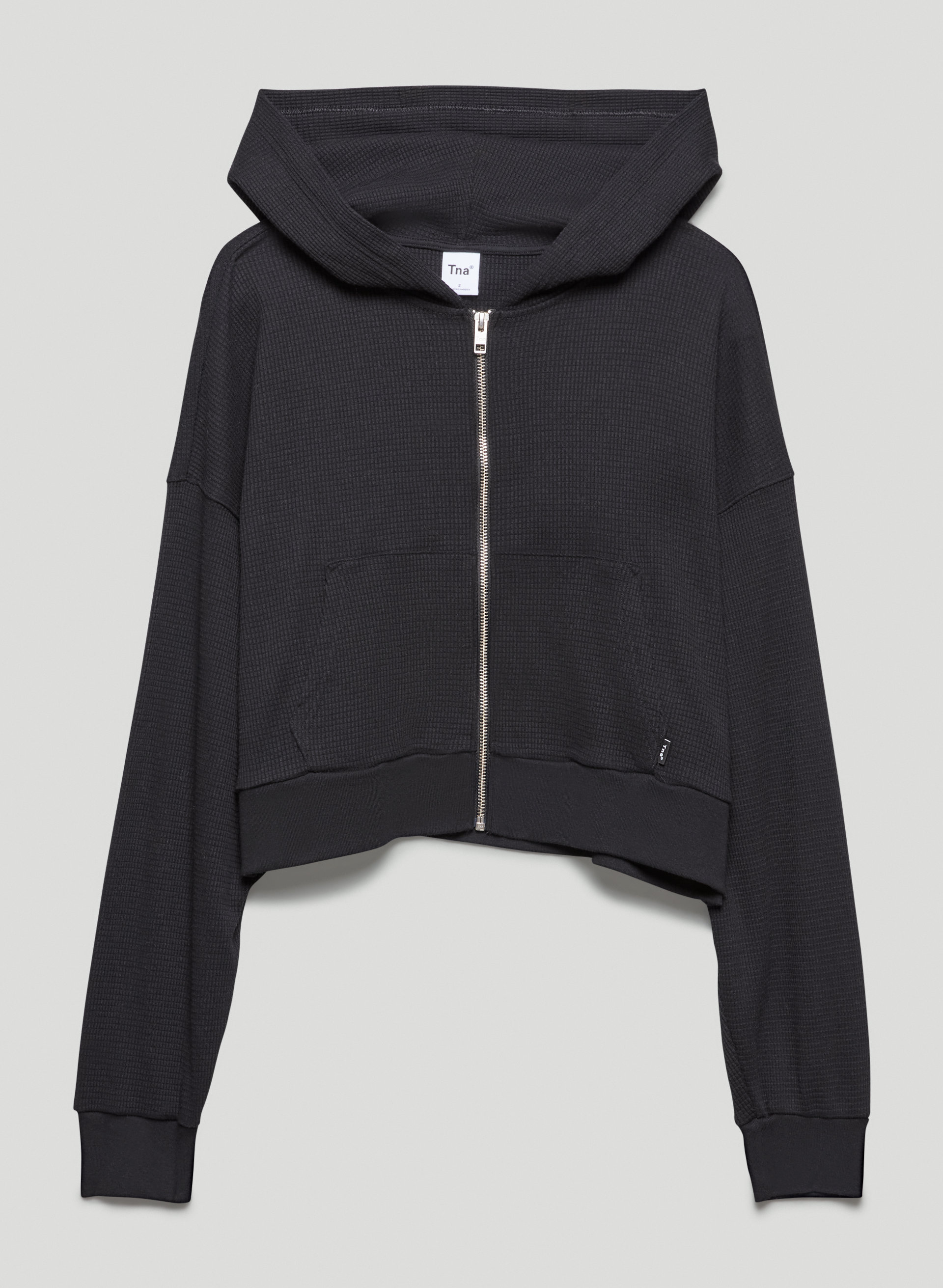 Boxy Thermal Zip Hoodie