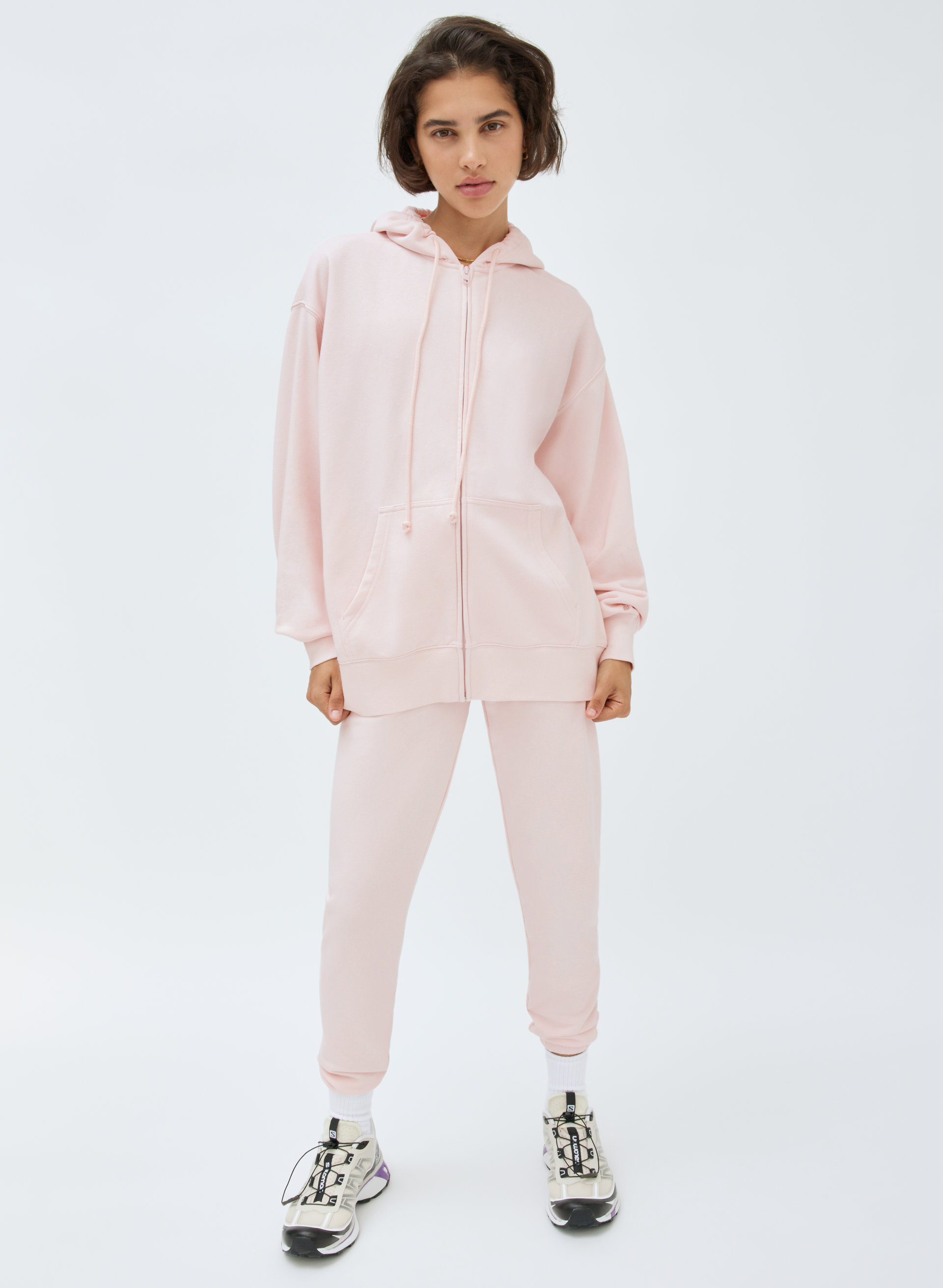 Airy Fleece Boyfriend Zip-Up Hoodie