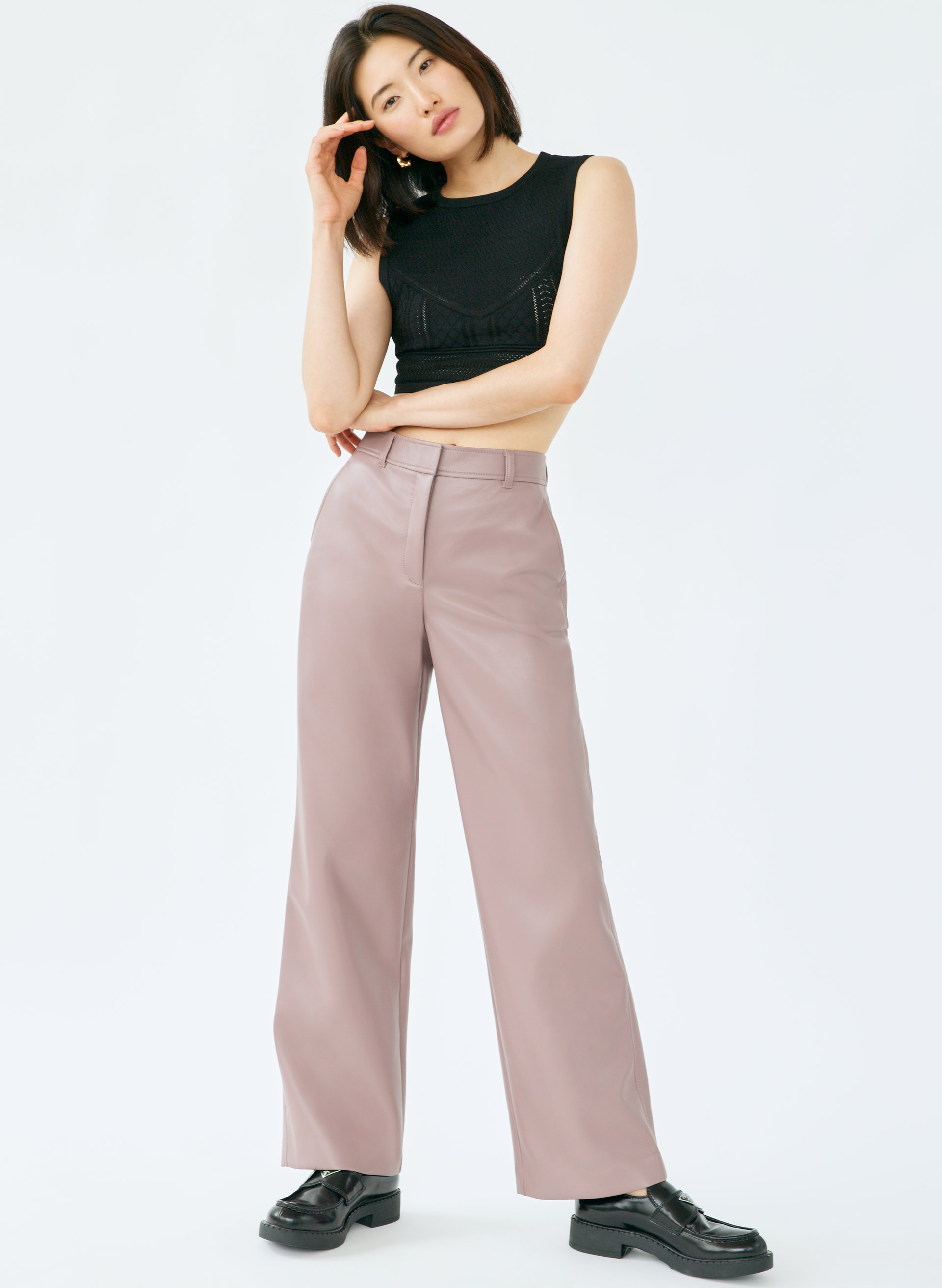 Pointelle Cropped Tank