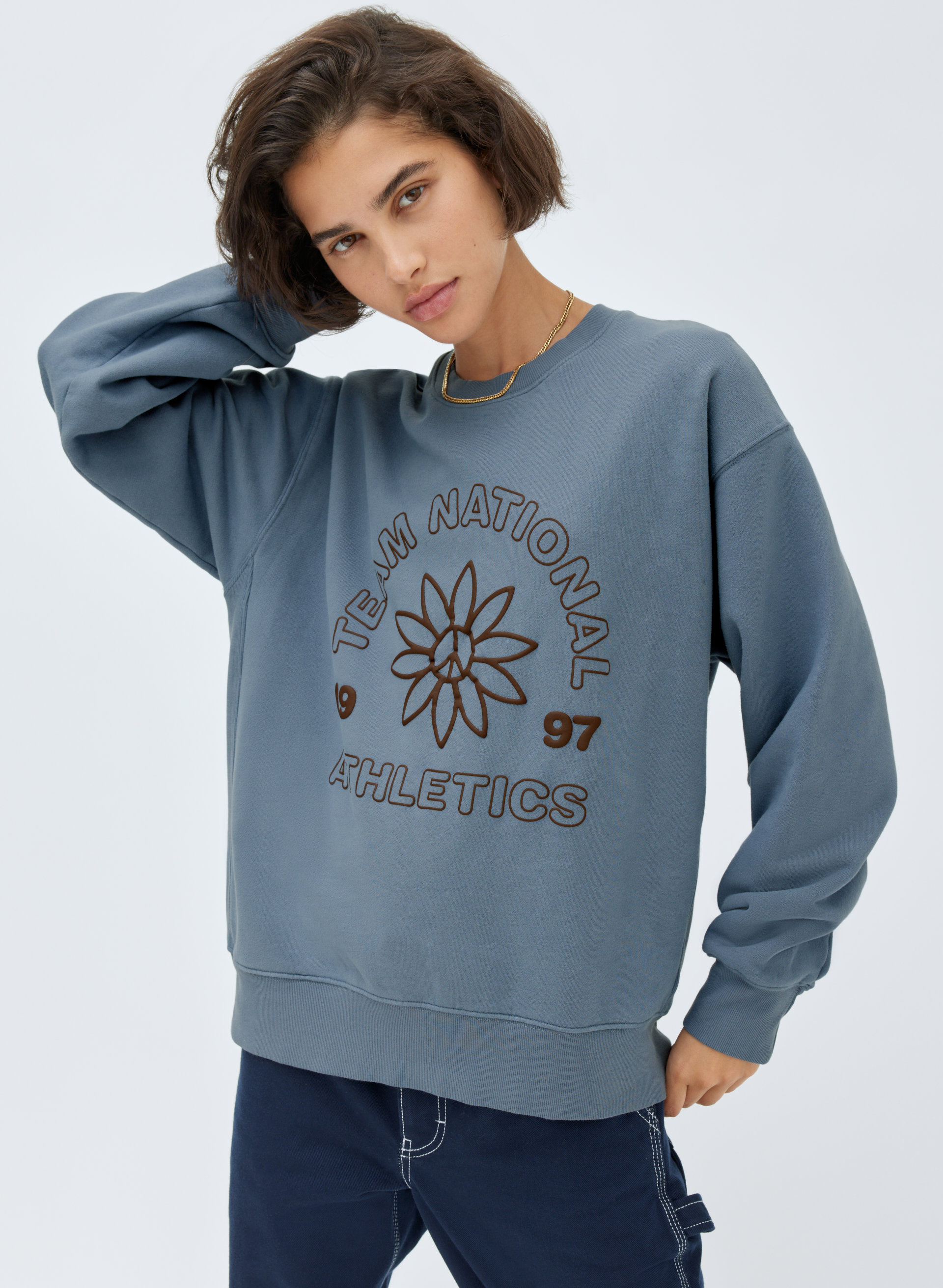 New Cozy Fleece Boyfriend Crew Sweatshirt