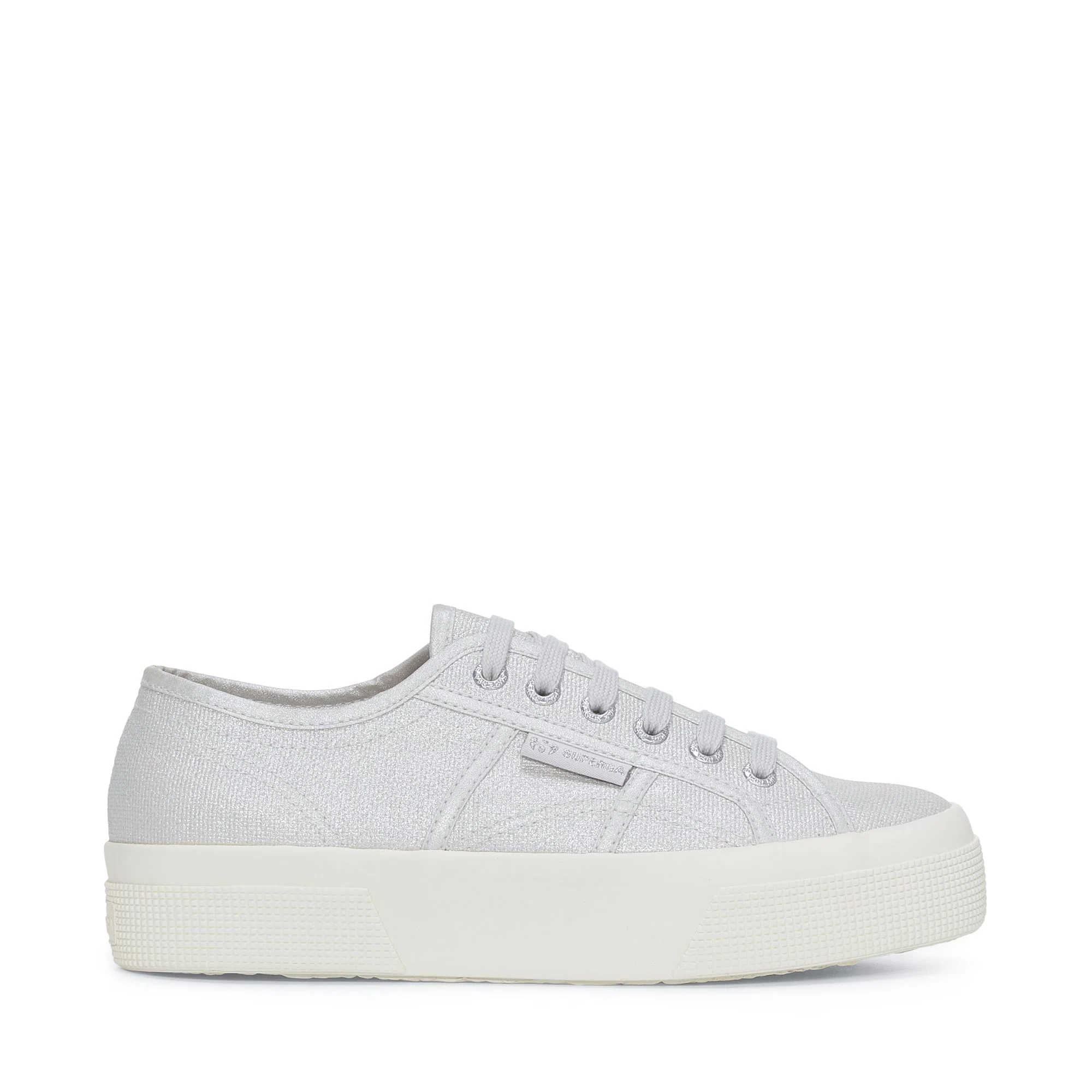 2740 PLATFORM PEARL MATTE CANVAS - Lady Shoes - Wedge - Woman - GREY SILVER-FAVORIO