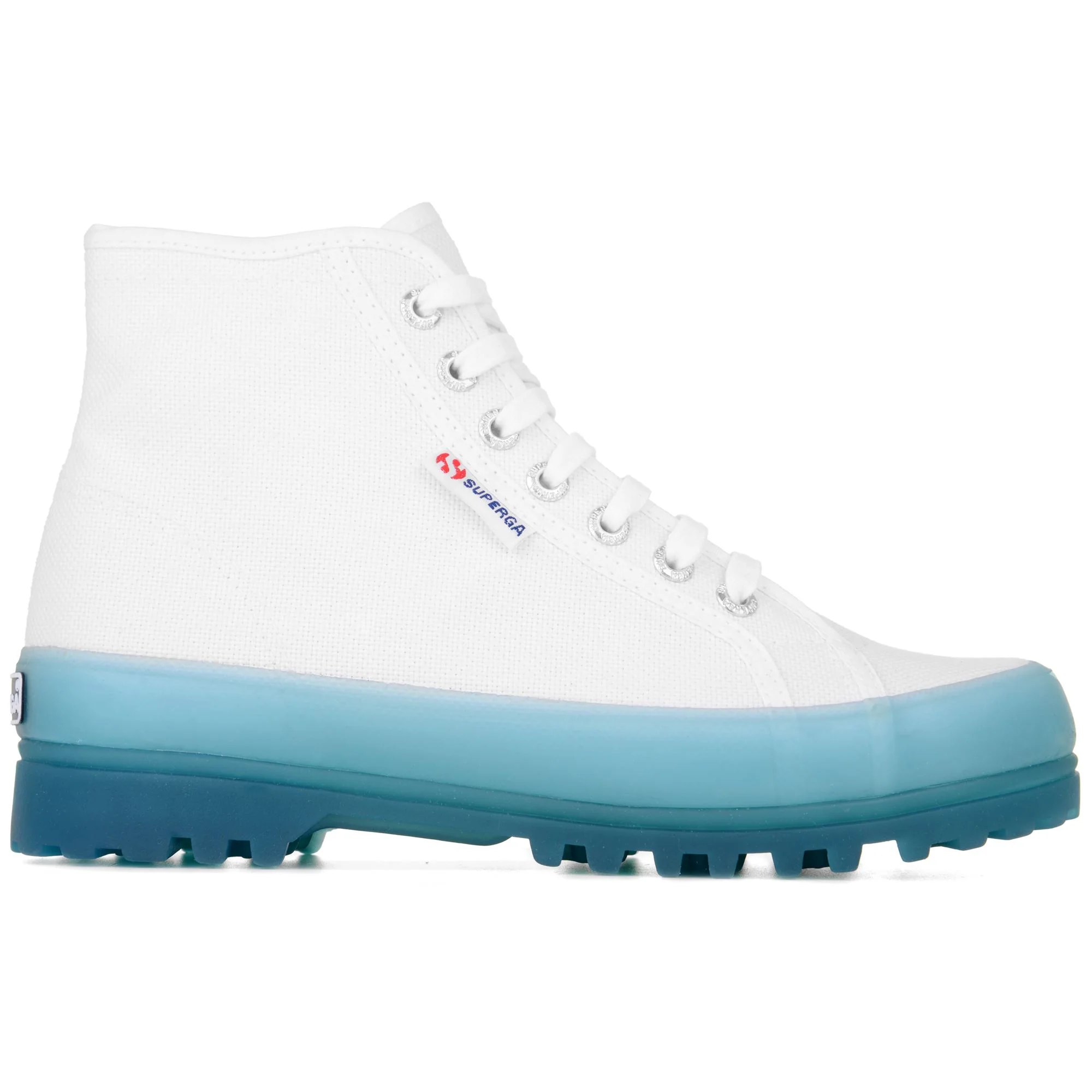 2341 ALPINA JELLYGUM COTU - Ankle Boots - Laced - Unisex - WHITE-BLUE LT CRYSTAL