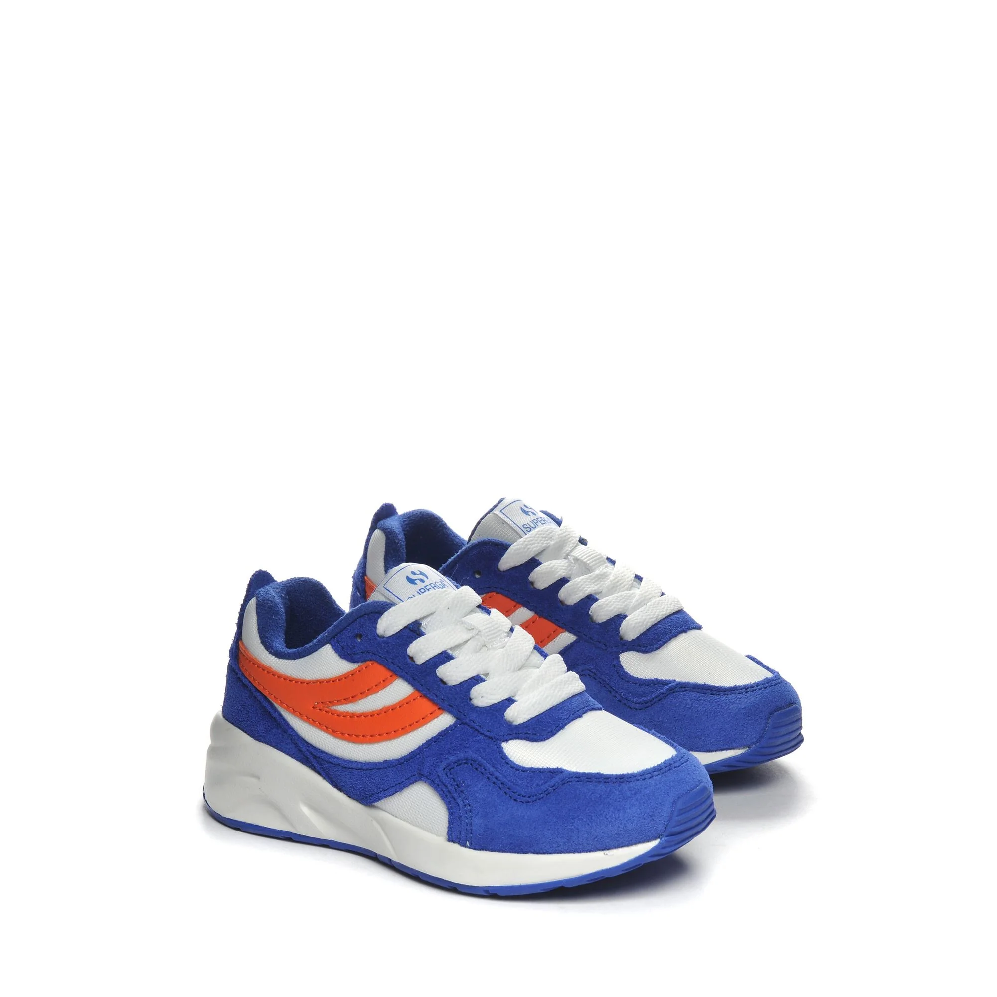 4073 KIDS TRAINING POLY SUEDE - Sneakers - Low Cut - Kid unisex - BLUE ROYAL-WHITE-ORANGE