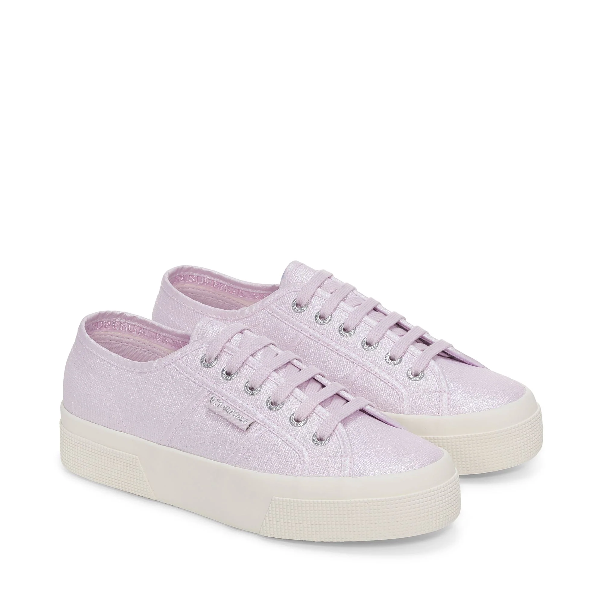 2740 PLATFORM PEARL MATTE CANVAS - Lady Shoes - Wedge - Woman - VIOLET LILLA-FAVORIO