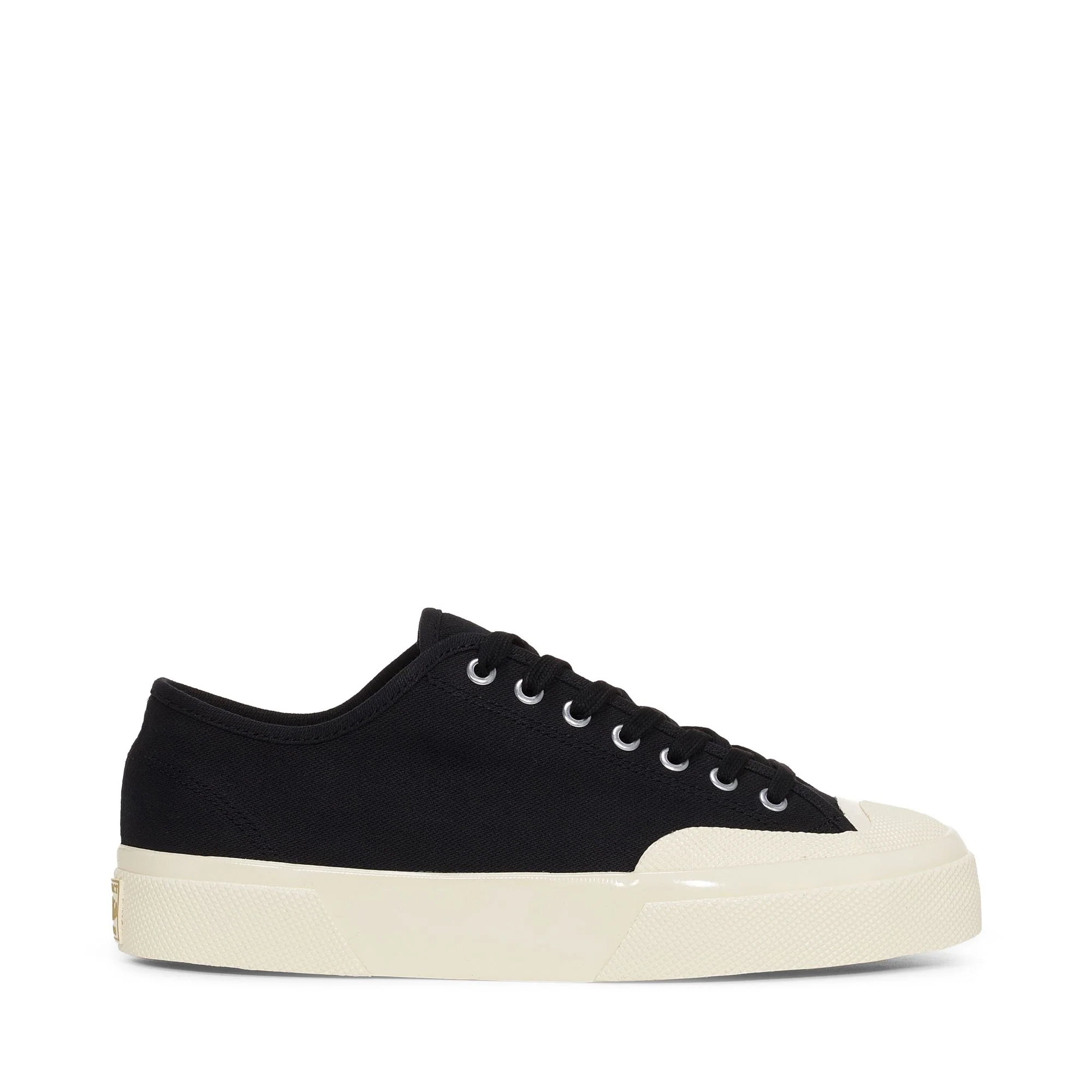 2432 WORKS LOW CUT BROKENTWILL - Le Superga - Low Cut - Unisex - BLACK-OFF WHITE