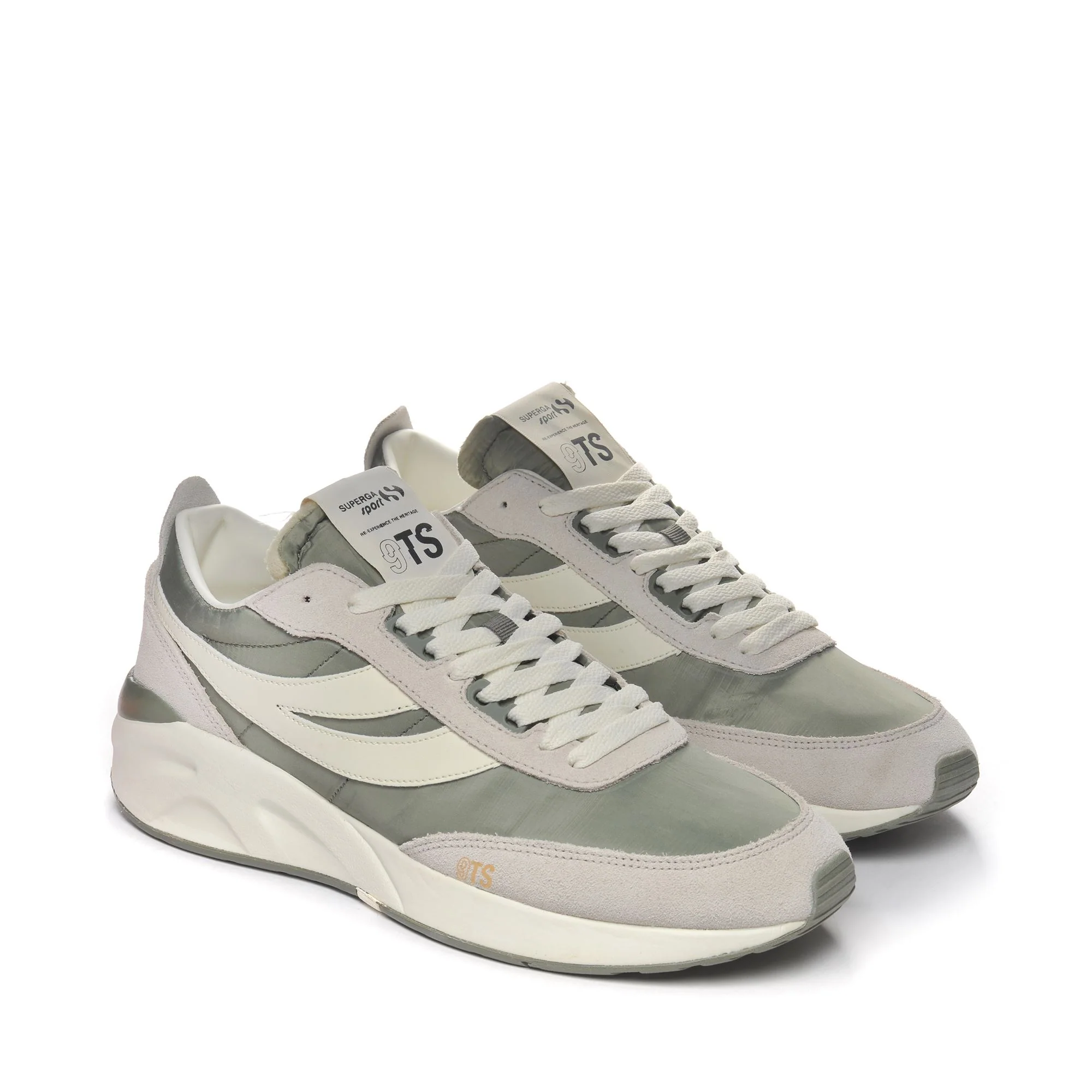 4089 TRAINING 9TS SLIM - Sneakers - Low Cut - Unisex - BEIGE GESSO-GREEN SAFARI-WHITE AVORIO
