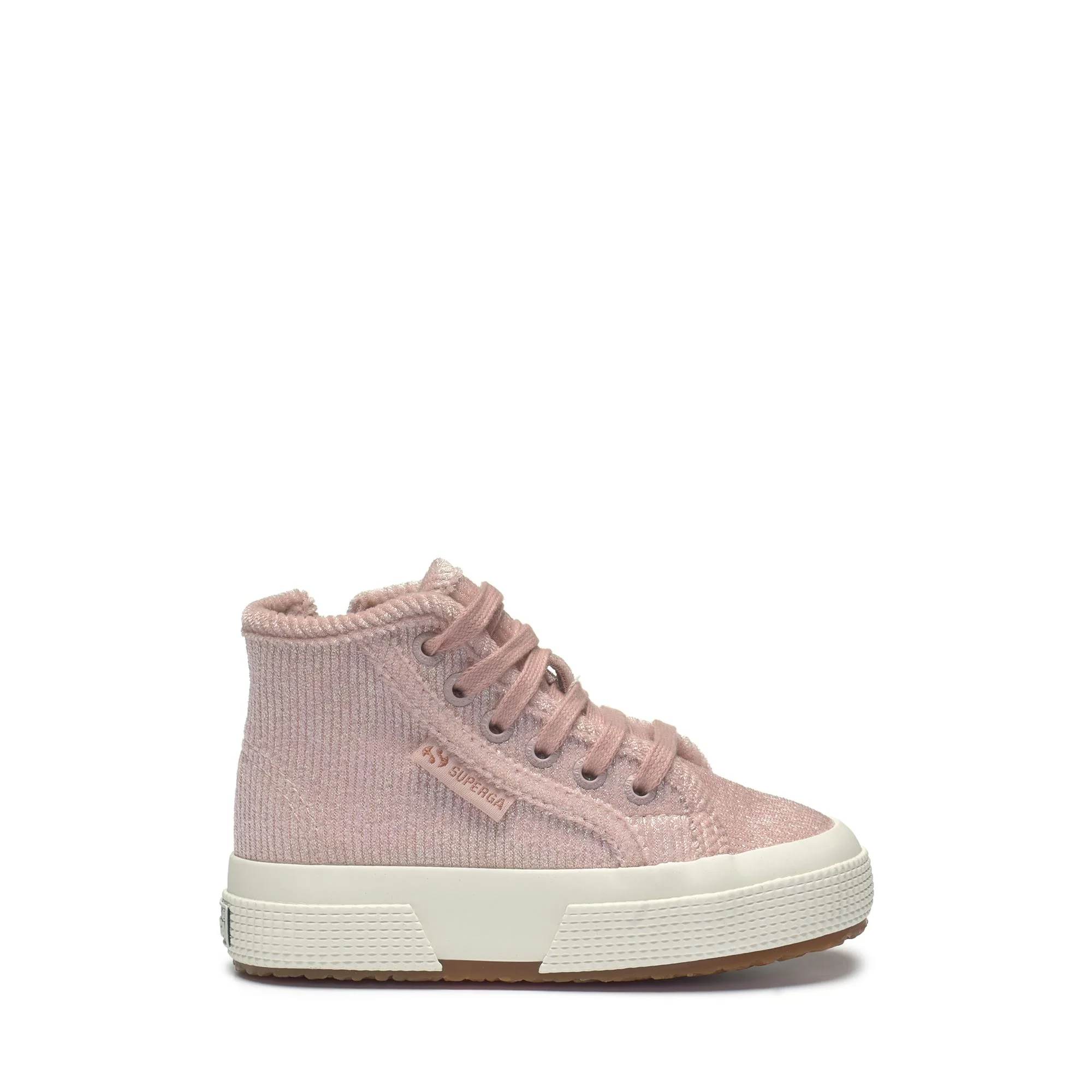 2709 KIDS VELVET CORDUROY IRIDESCENT - Le Superga - Mid Cut - Girl - PINK ISH IRIDESCENT