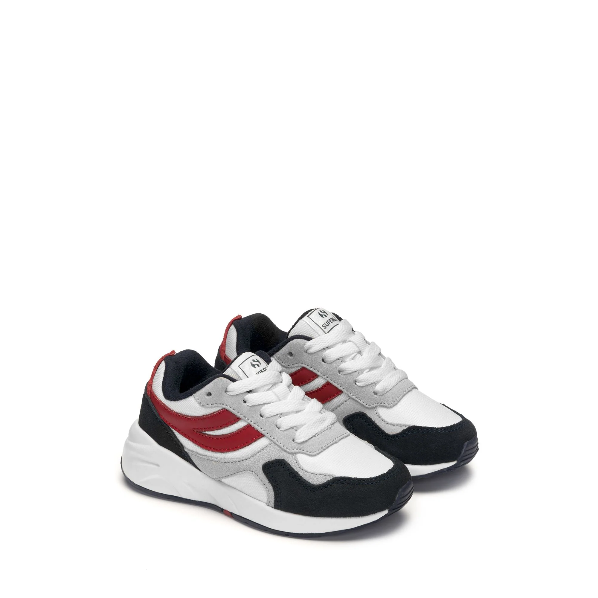 4073 KIDS TRAINING POLY SUEDE - Sneakers - Low Cut - Kid unisex - BLUE NAVY-RED-GREY SILVER